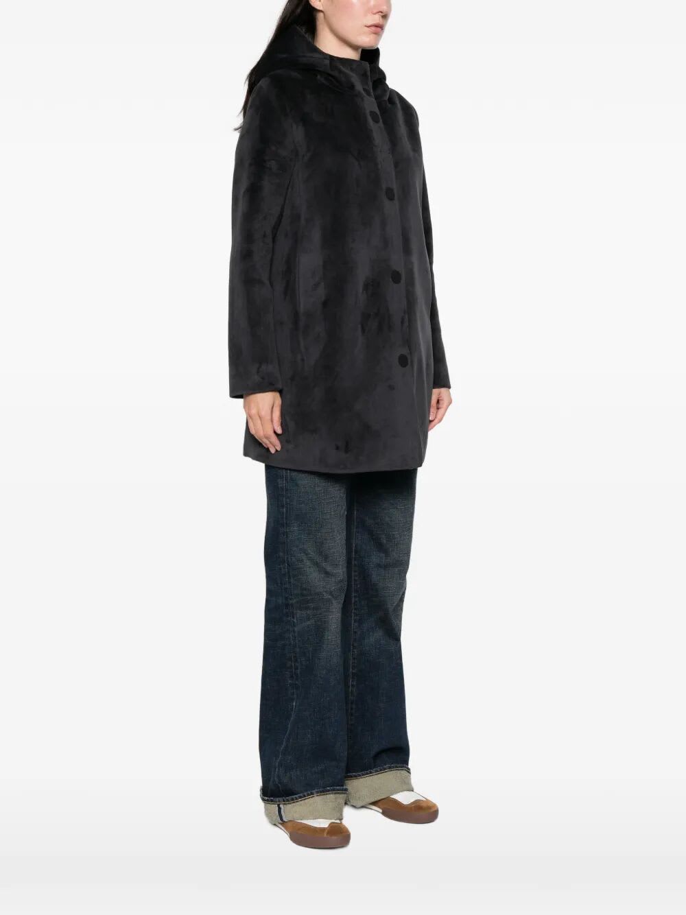 Rrd - Roberto Ricci Design Velour Neo Parka Wom Jkt In Black
