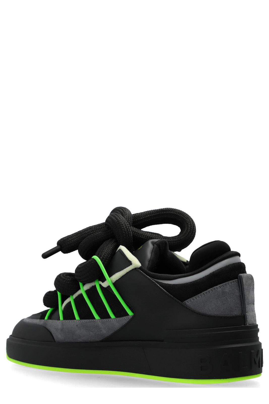 BALMAIN B-COURT PUFFY SKATE LACE-UP SNEAKERS 