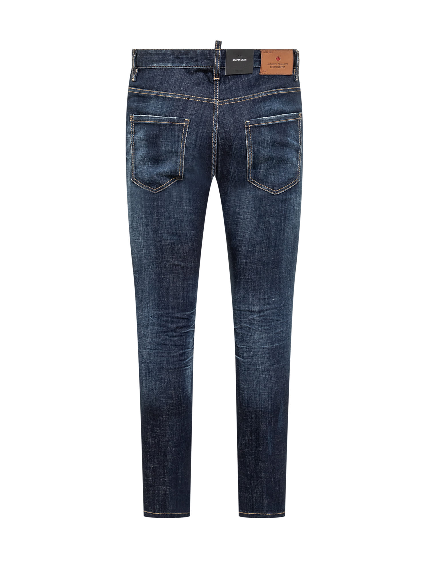 Shop Dsquared2 Skater Jeans In Navy Blue