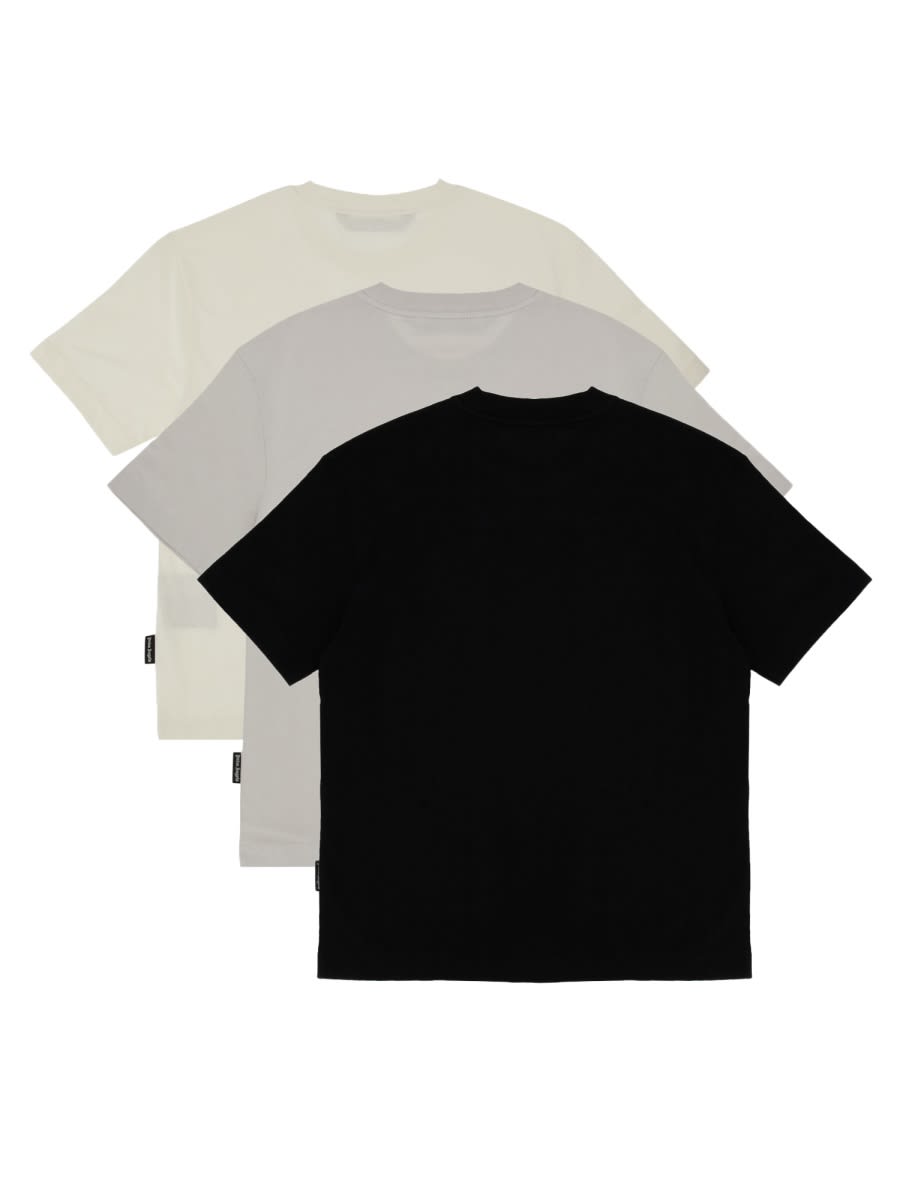 Shop Palm Angels Pack Of Three T-shirts In Multicolour