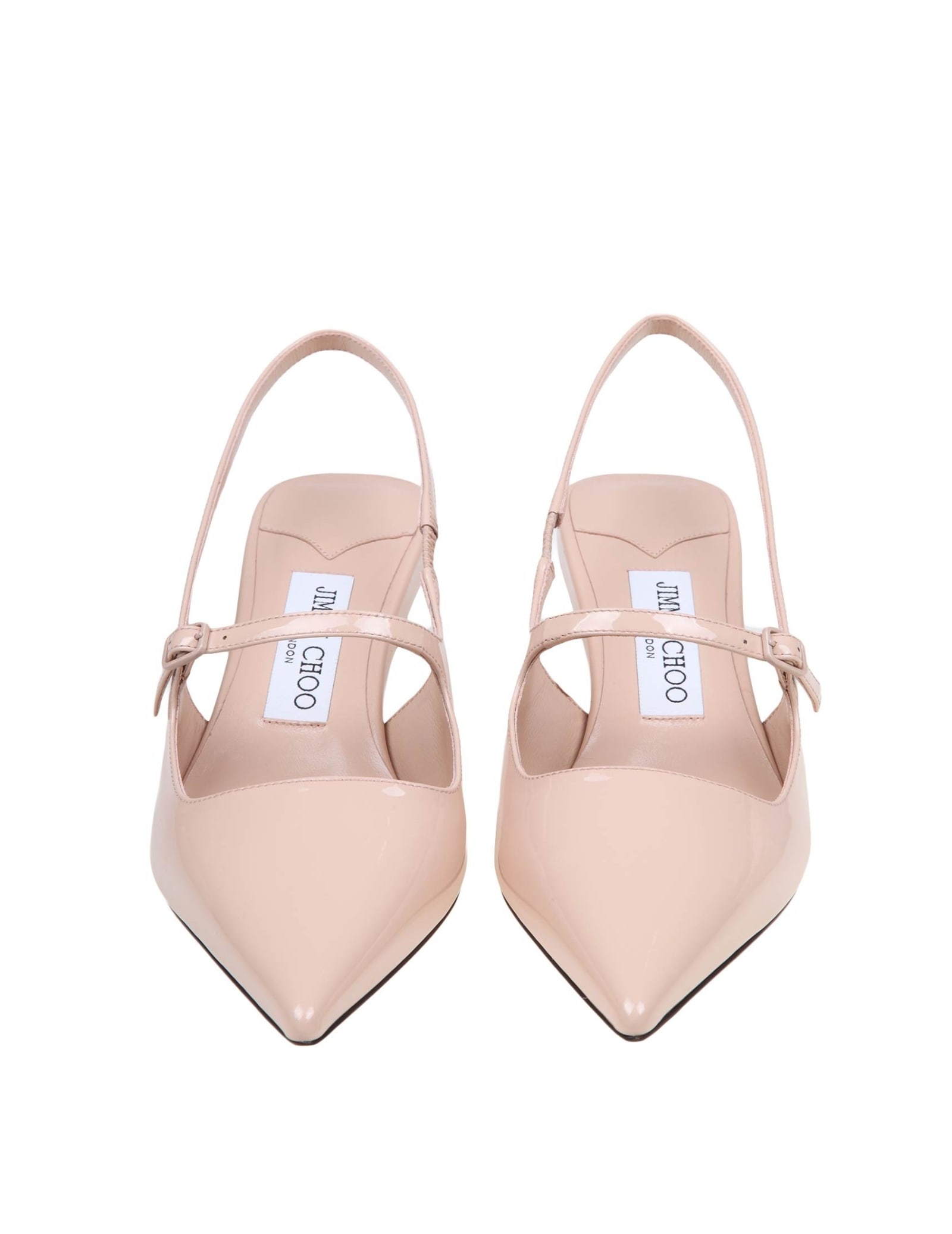 Shop Jimmy Choo Slingback In Nude Painted Leather In Macaron