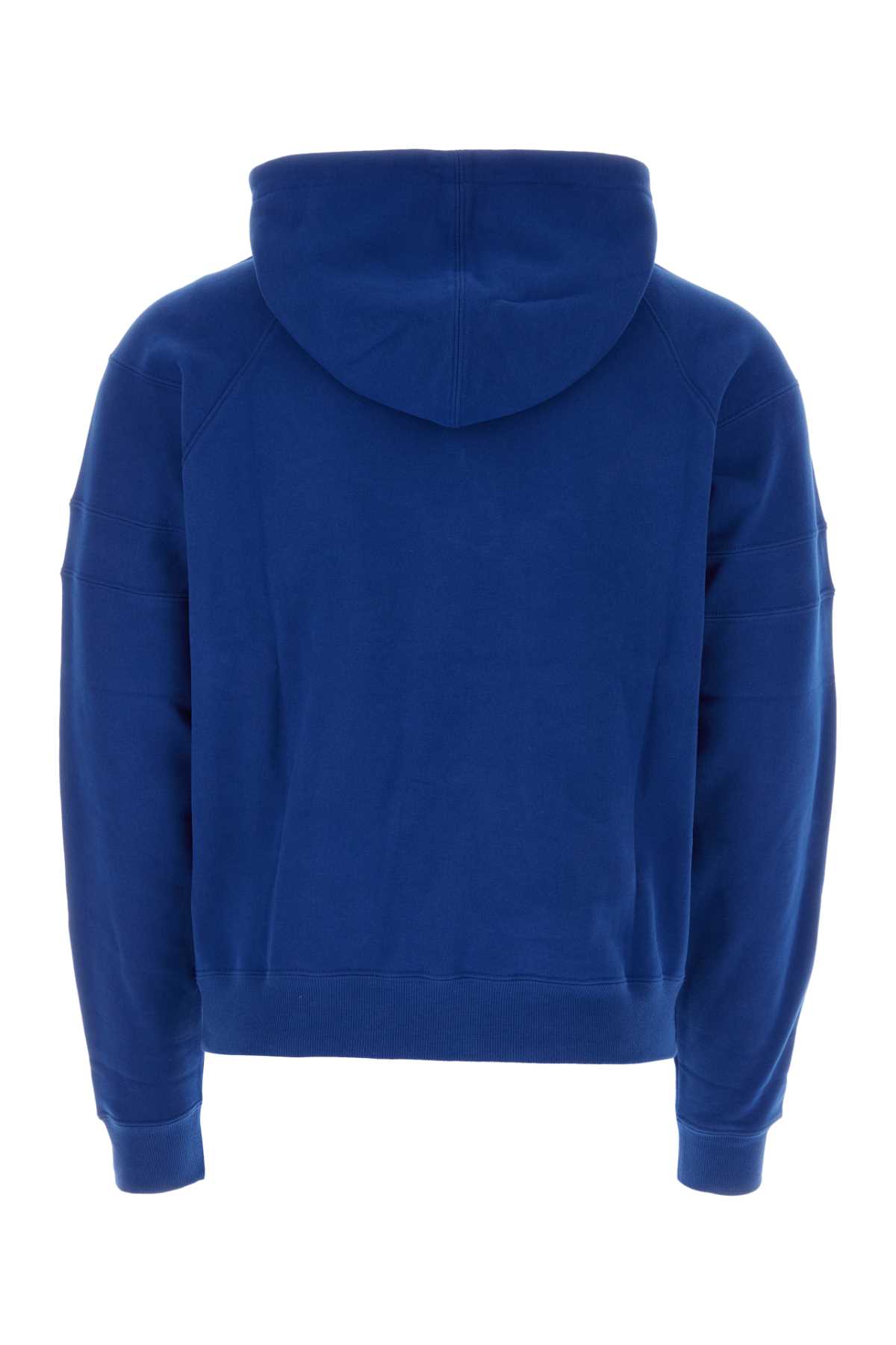 Shop Saint Laurent Electric Blue Cotton Sweatshirt In Bleu
