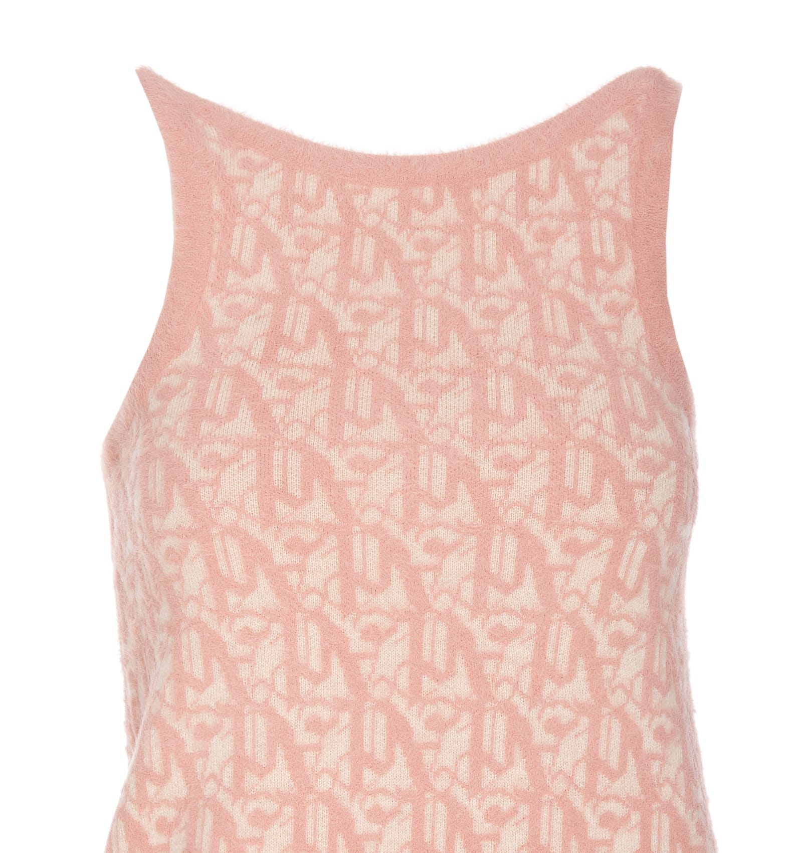 Shop Palm Angels Monogram Logo Dress In Pink