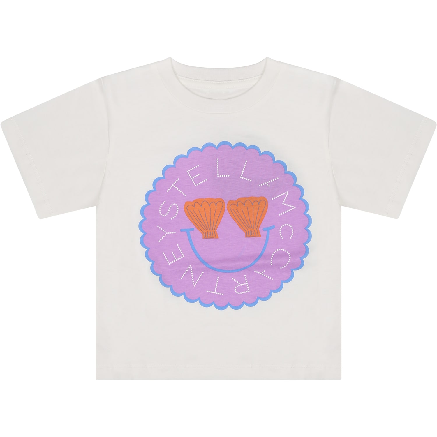 Stella Mccartney Kids' White T-shirt For Baby Girl With Logo