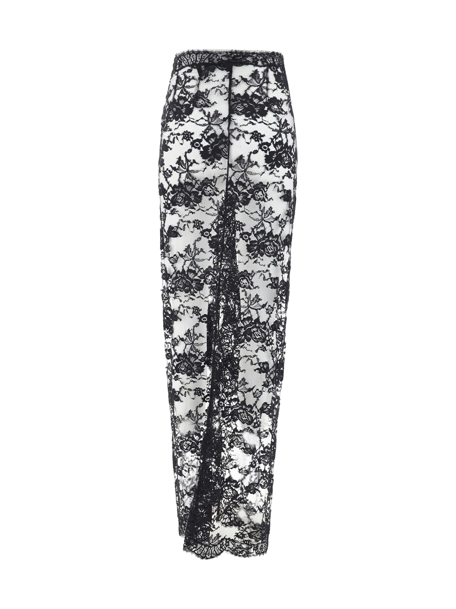 Shop Dolce & Gabbana Long Skirt In Nero