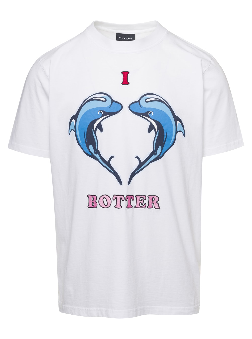 Botter dolphins - I Love Botter White Crewneck T-shirt In Organic Cotton Man Botter