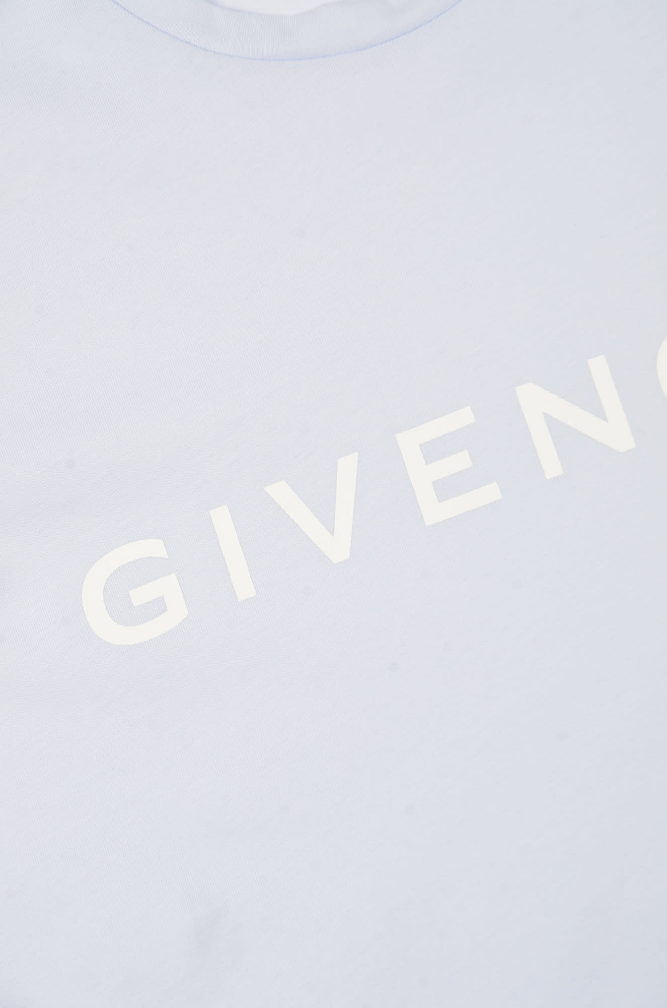 Shop Givenchy Logo Print Regular T-shirt In Blu Cielo