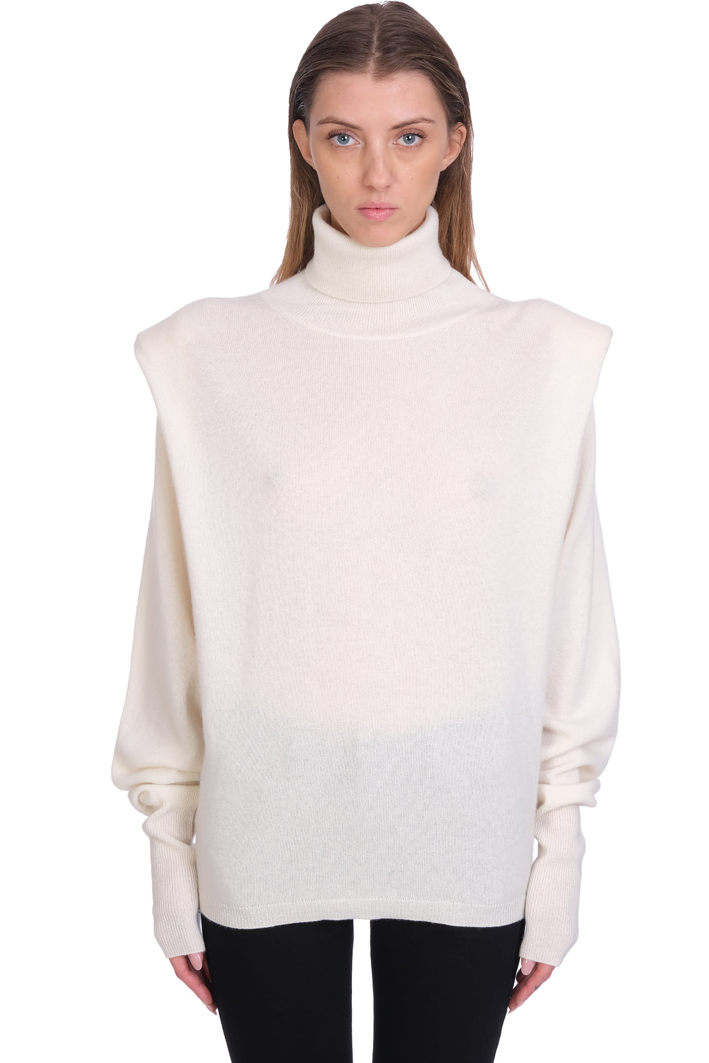 Jacob Lee Knitwear In White Cashmere