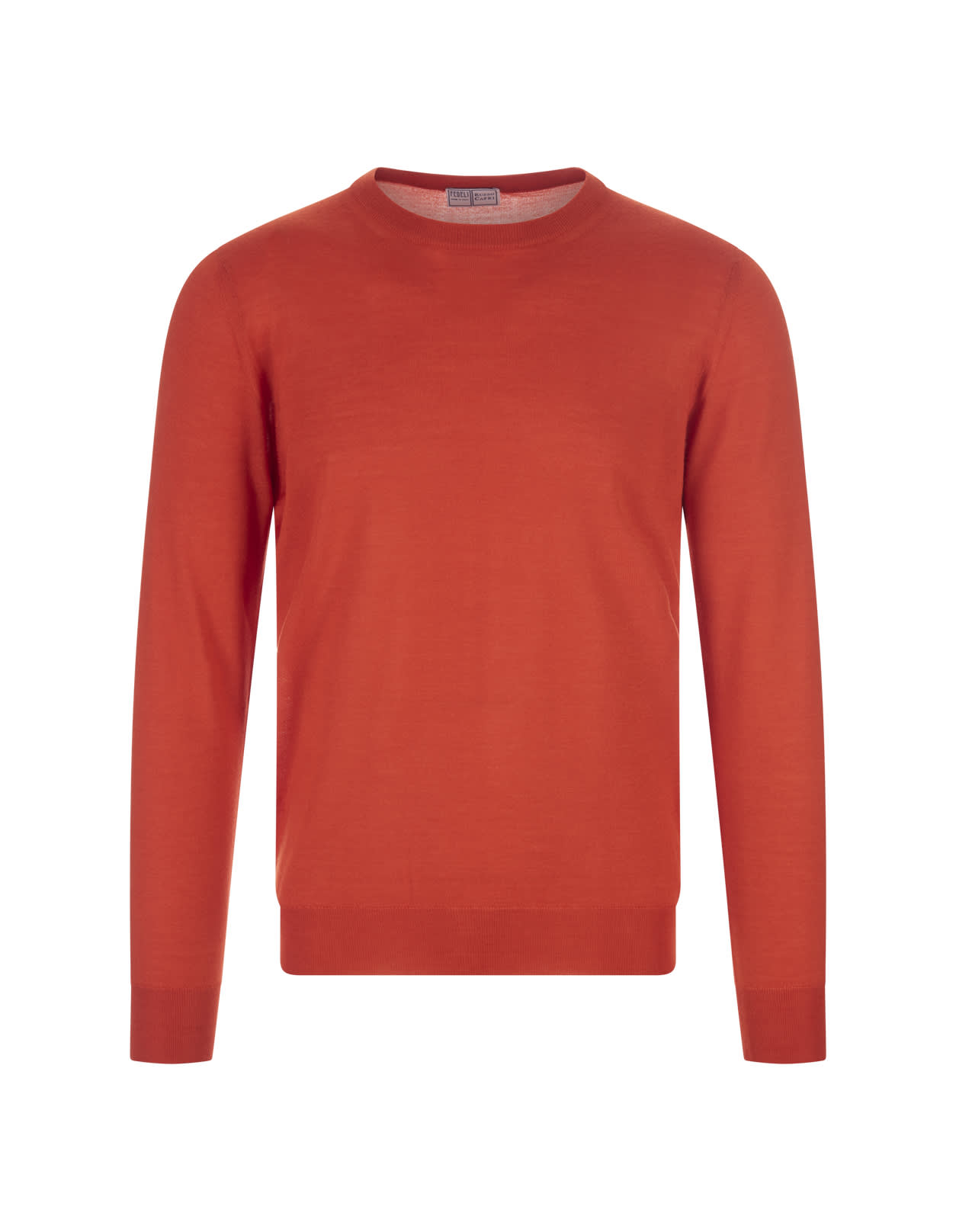 Shop Fedeli Orange Silk And Cashmere Pullover