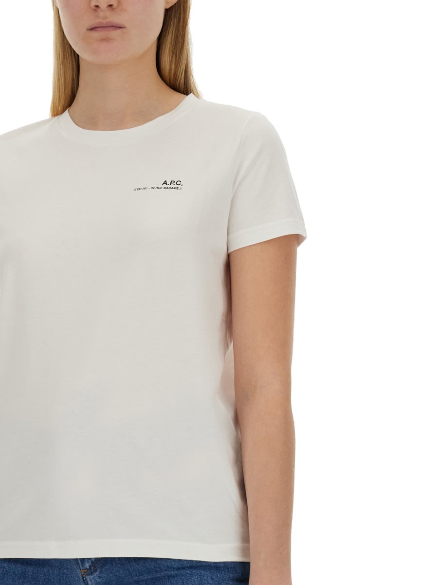 Shop Apc T-shirt Con Logo In White