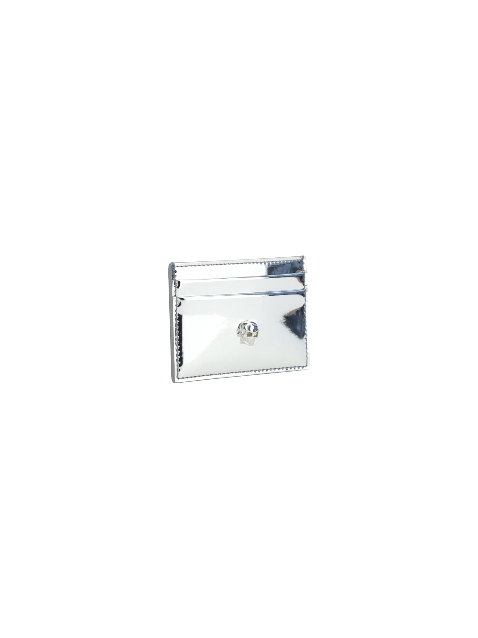 Shop Alexander Mcqueen Card Holder In Silver