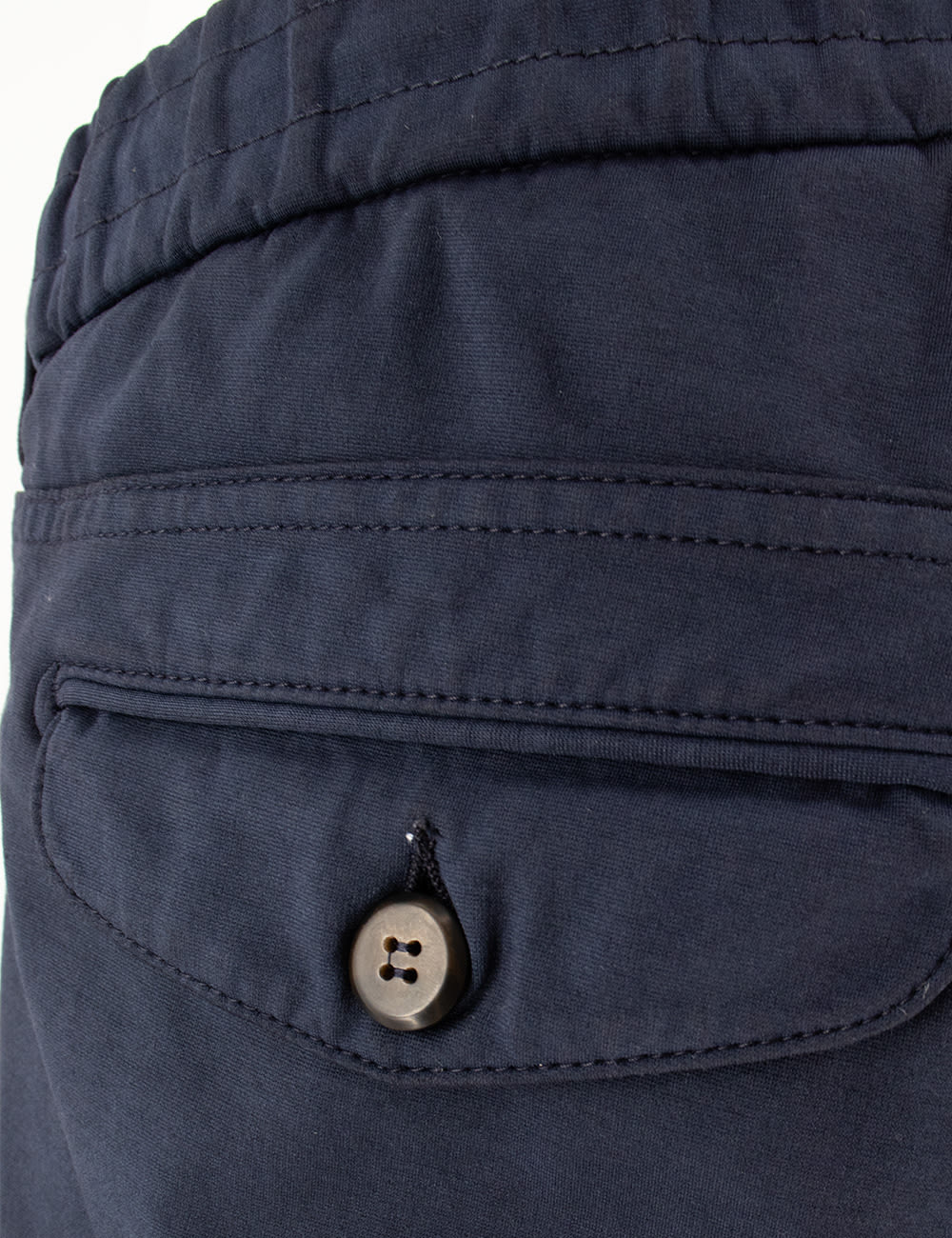 Eleventy Cotton-blend Drawstring Trousers In Blue