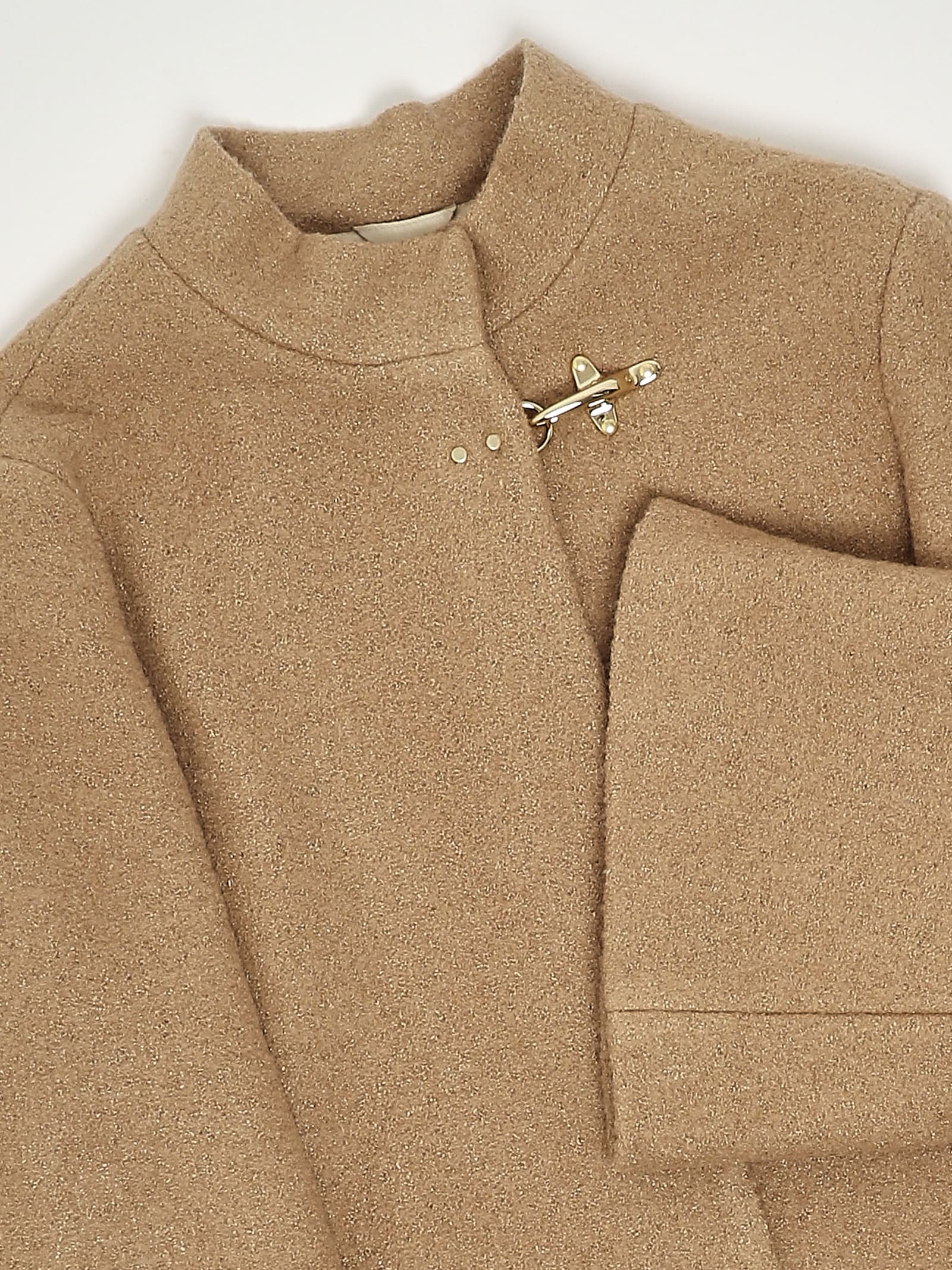 Fay Cape Jacket In Brown