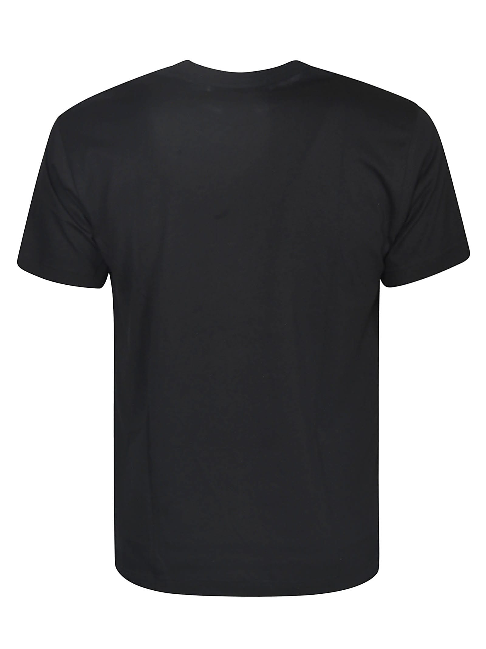 Shop Comme Des Garçons Logo Print Regular T-shirt In Black