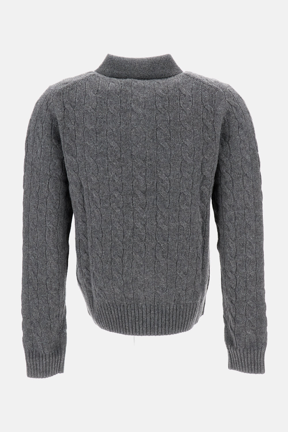 Polo Ralph Lauren Long Sleeved Polo Knitwear In Gray