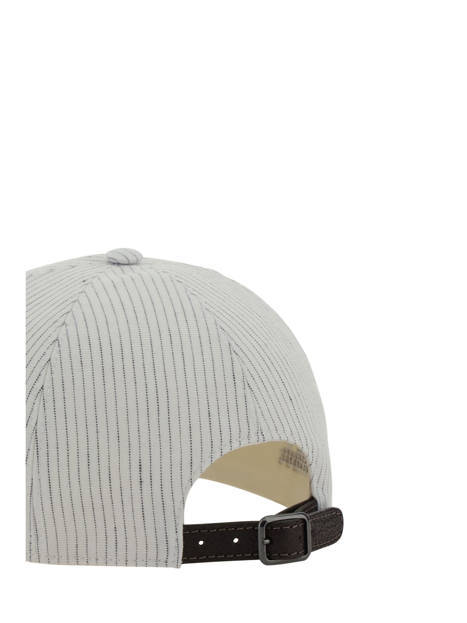 Shop Brunello Cucinelli Baseball Hat In White