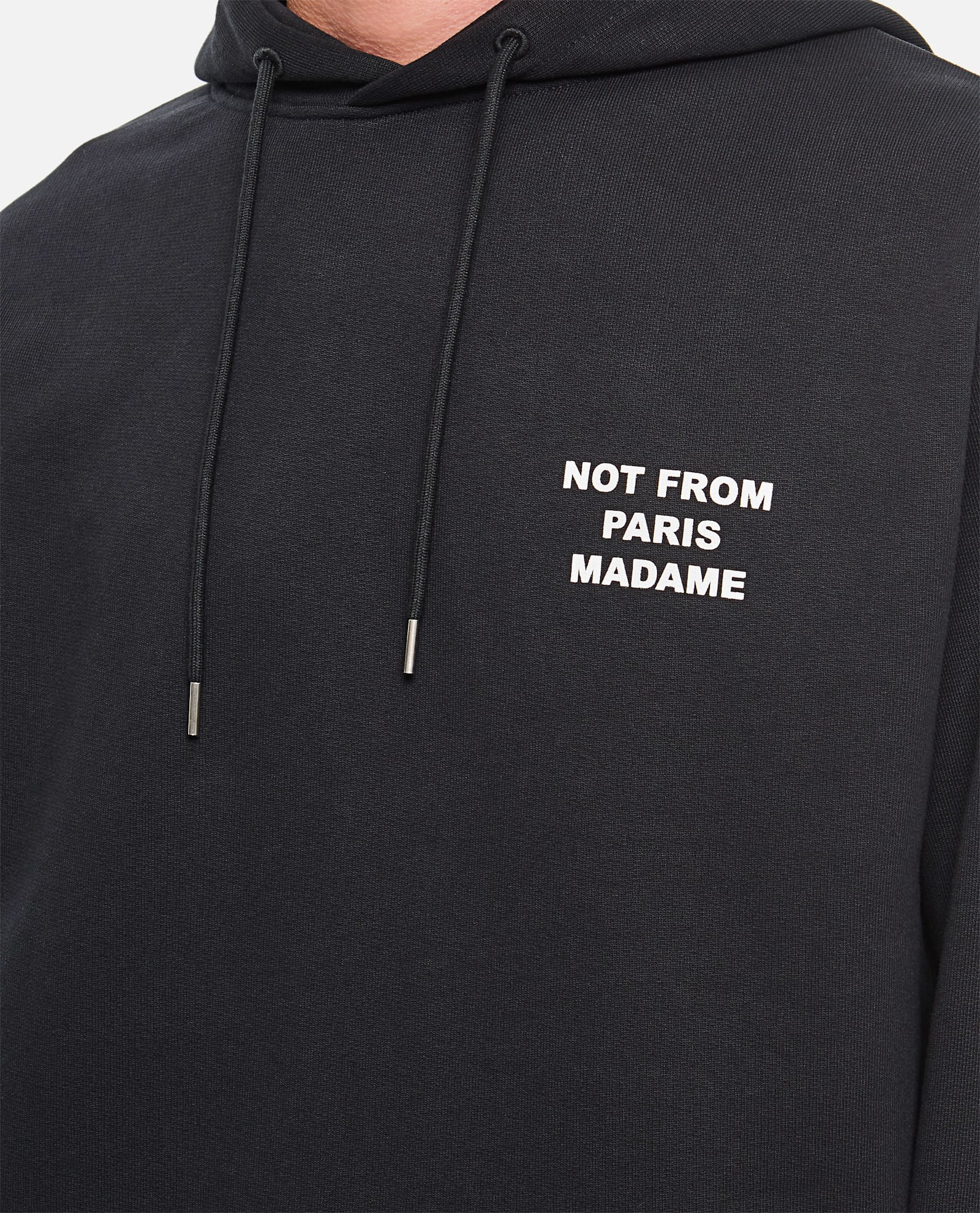 Drôle De Monsieur Le Hoodie Slogan Sweatshirt In Black