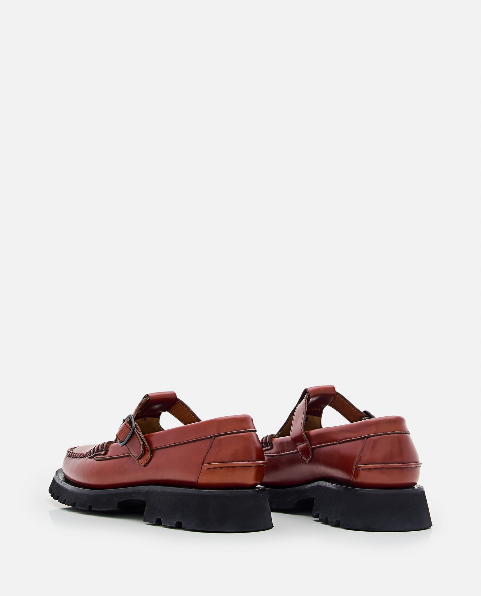 Shop Hereu Albert Sport Leather Loafer In Brown