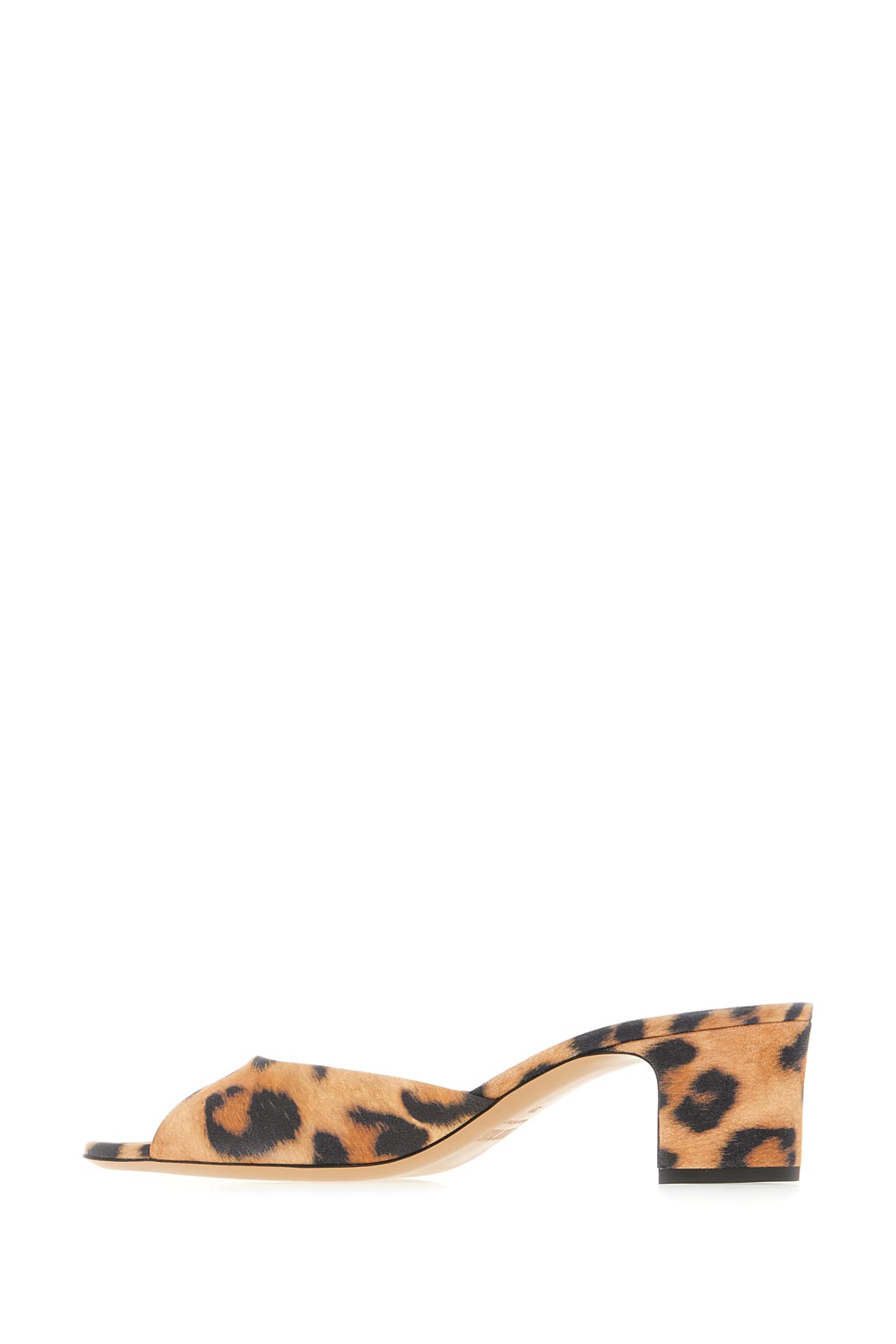 Shop Paris Texas Printed Fabric Mules In Natural Leopard