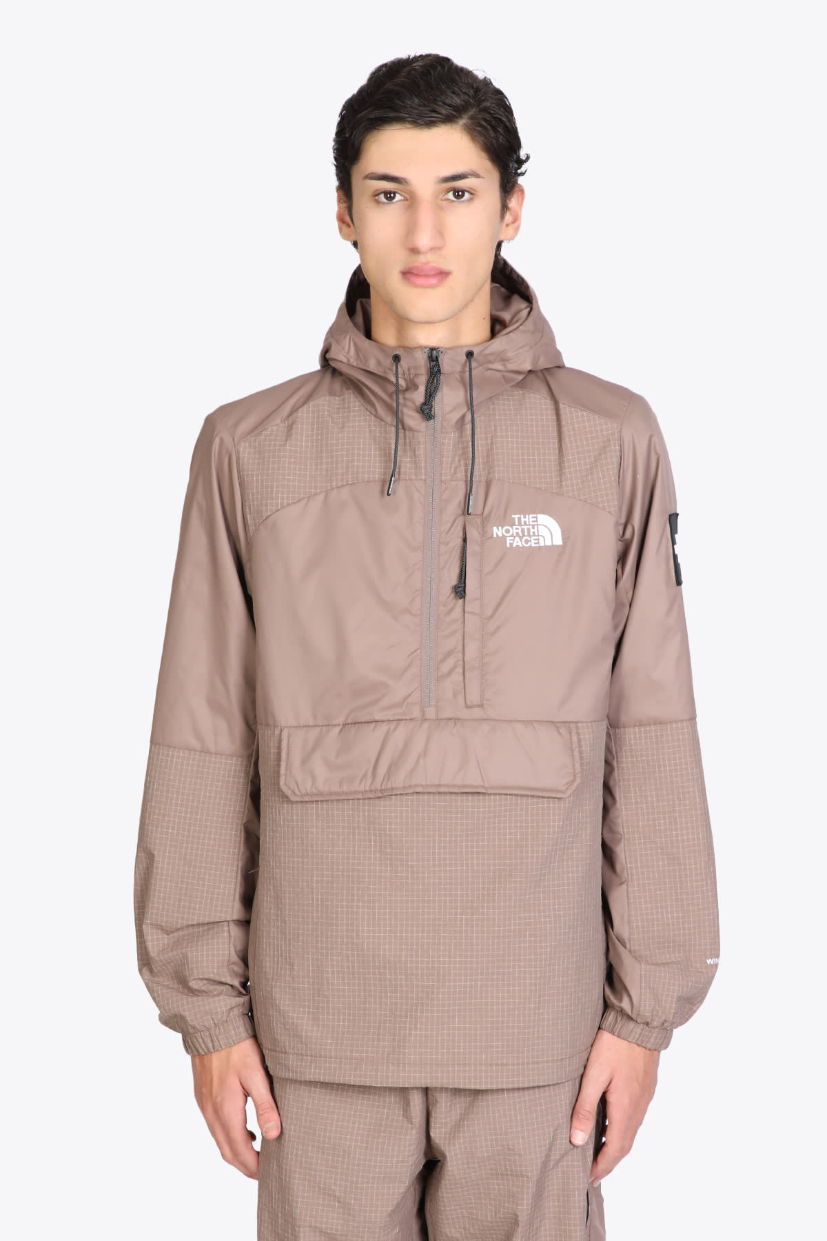 The North Face W Convin Anorak Deep Taupe Beige Riptsop Anorak With Logo - Convin Anorak