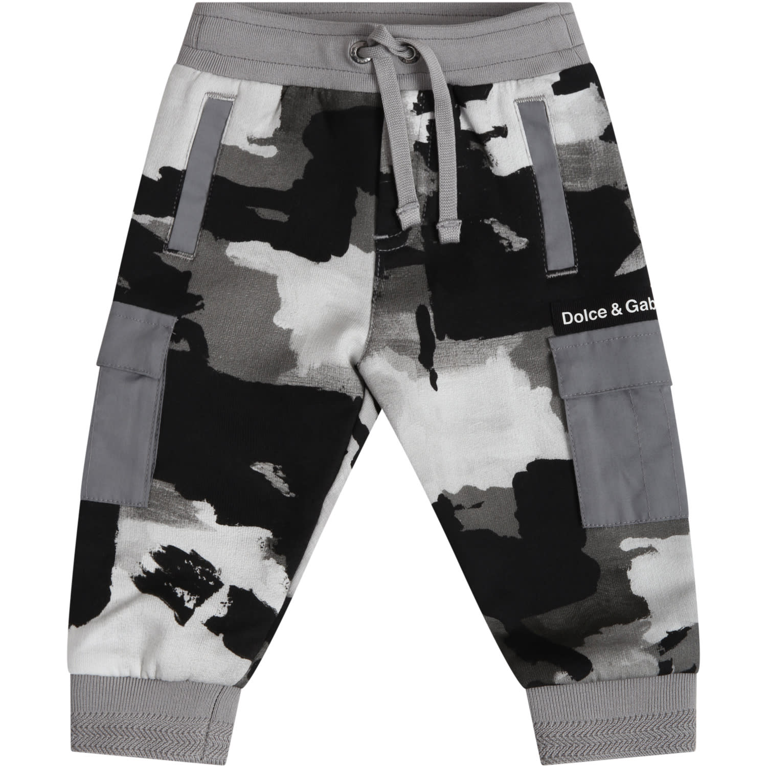 Dolce & Gabbana Multicolor Sweatpants For Babyboy With Logo