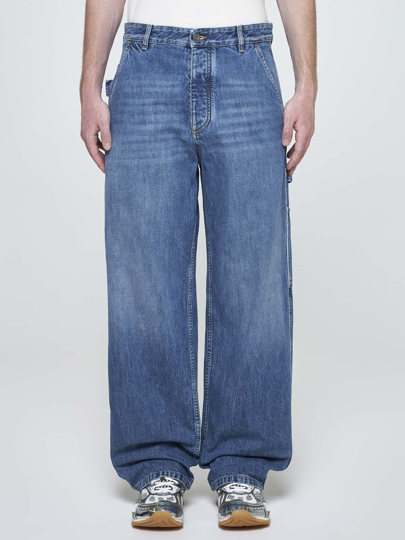 Shop Bottega Veneta Cargo Jeans In Blu