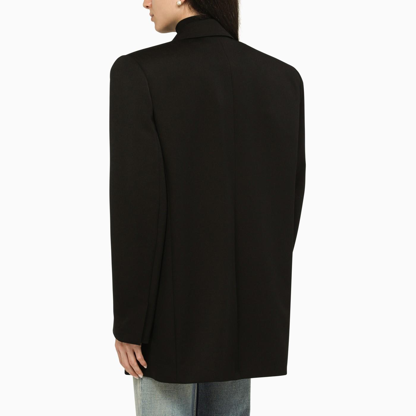 Shop Saint Laurent Wide Single-breasted Jacket Black