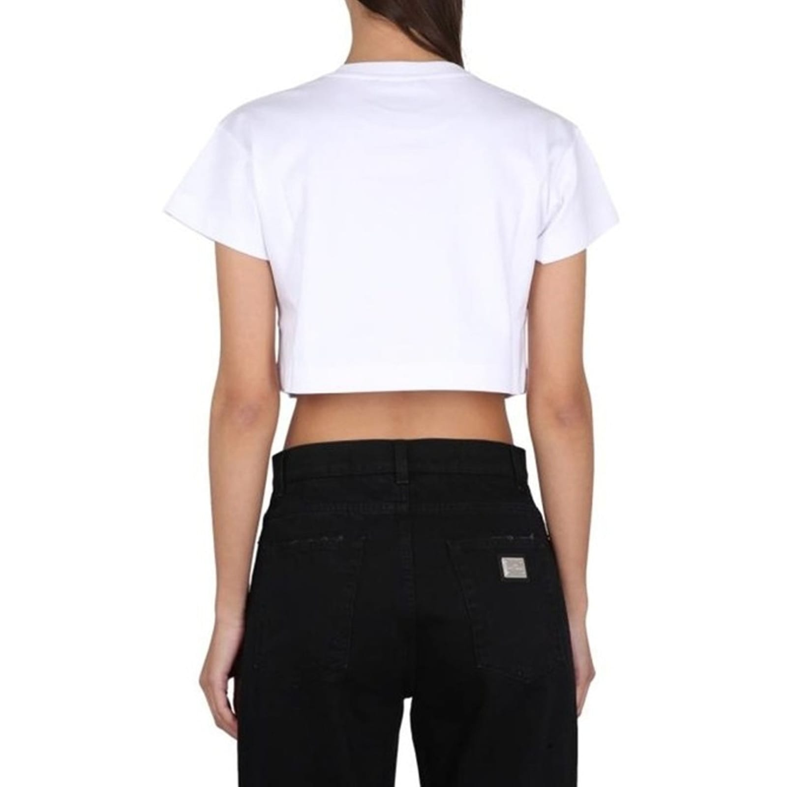 Shop Dolce & Gabbana Cropped Top In White