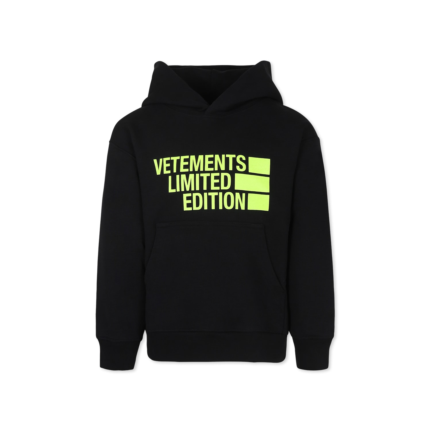 Vetements Logo-print Hoodie In Black