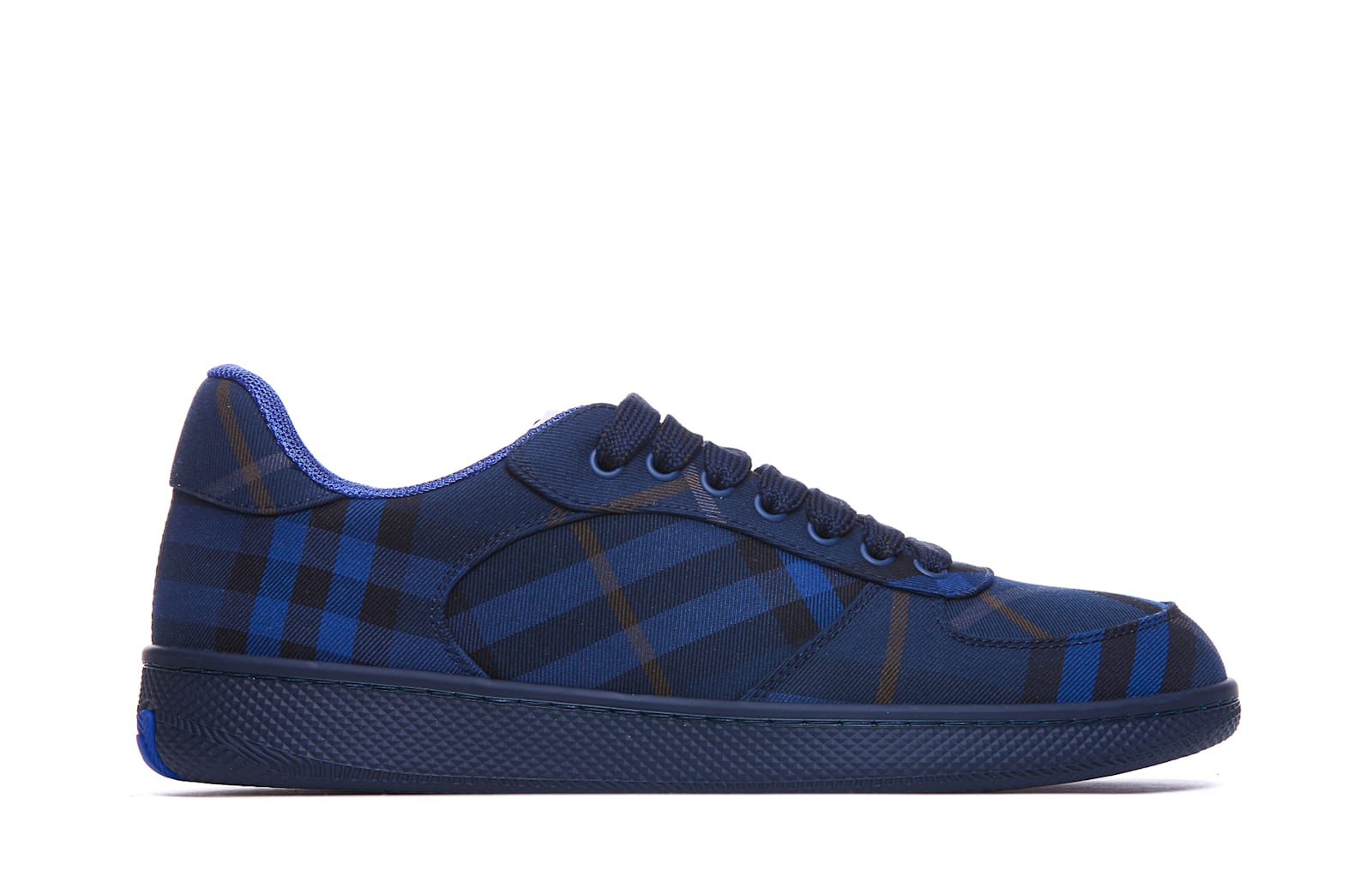 Burberry Men Check Terrace Sneakers In Blue