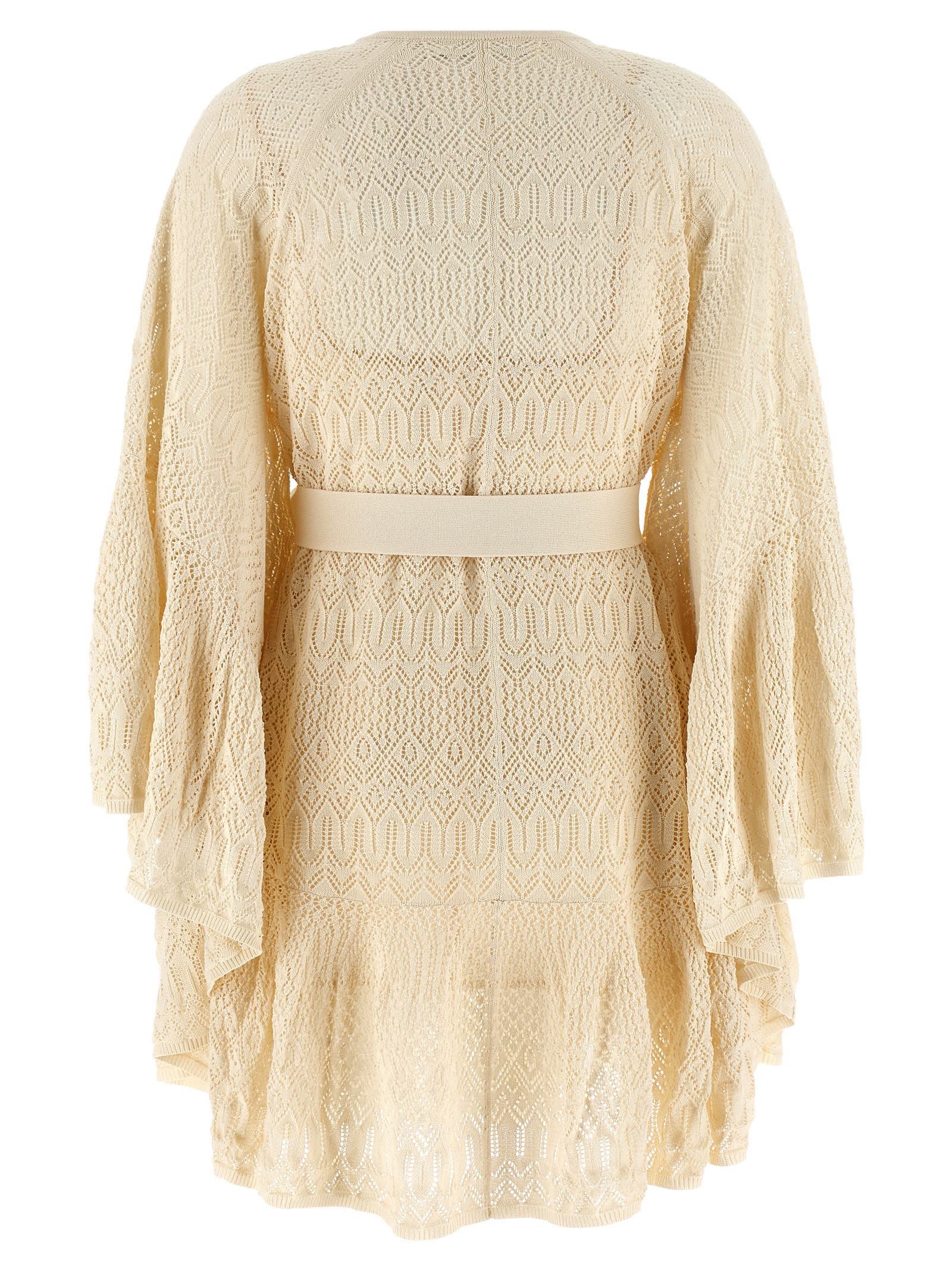 Zimmermann Coco Pointelle Lace Dresses Beige In Neutral