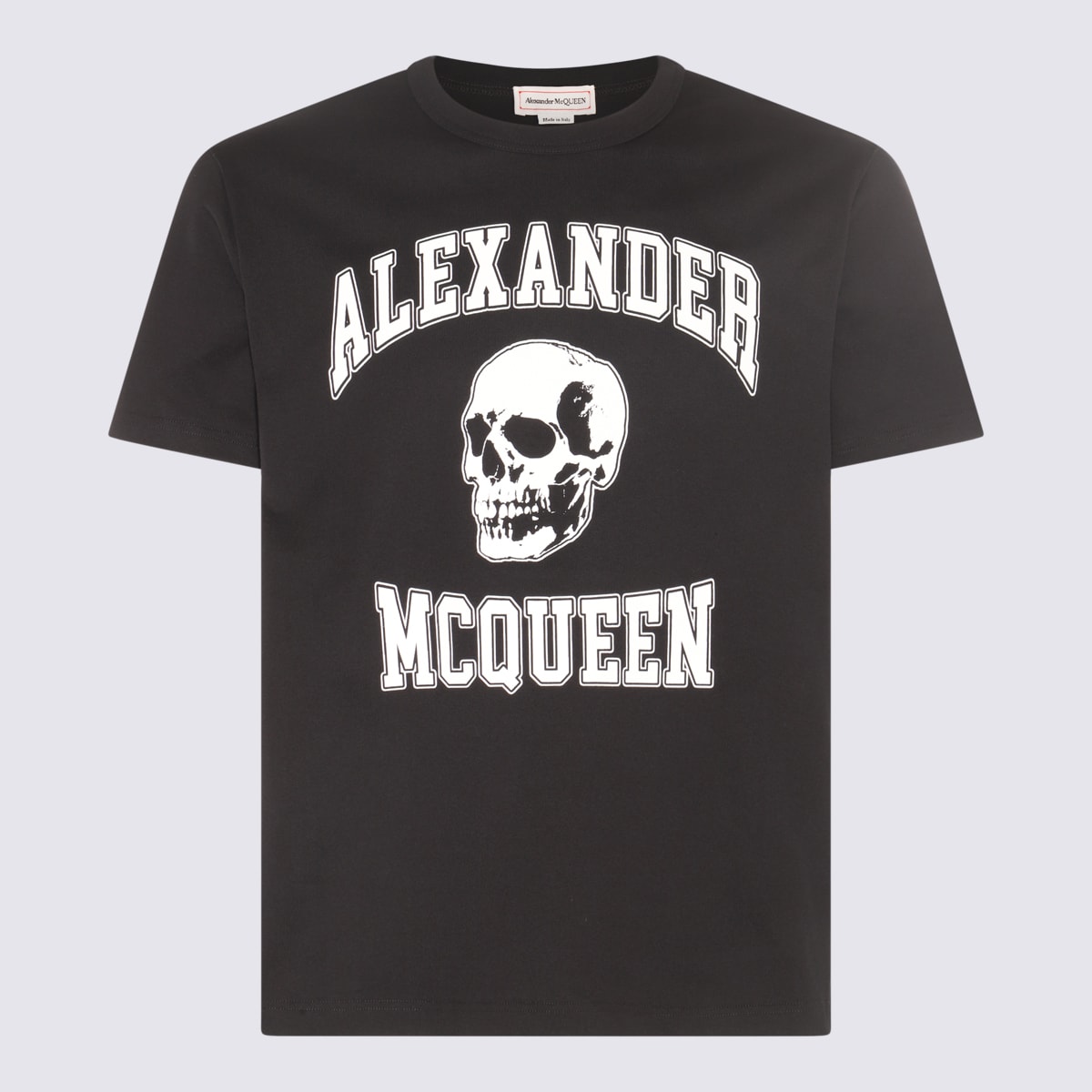 Shop Alexander Mcqueen Black And White Cotton T-shirt