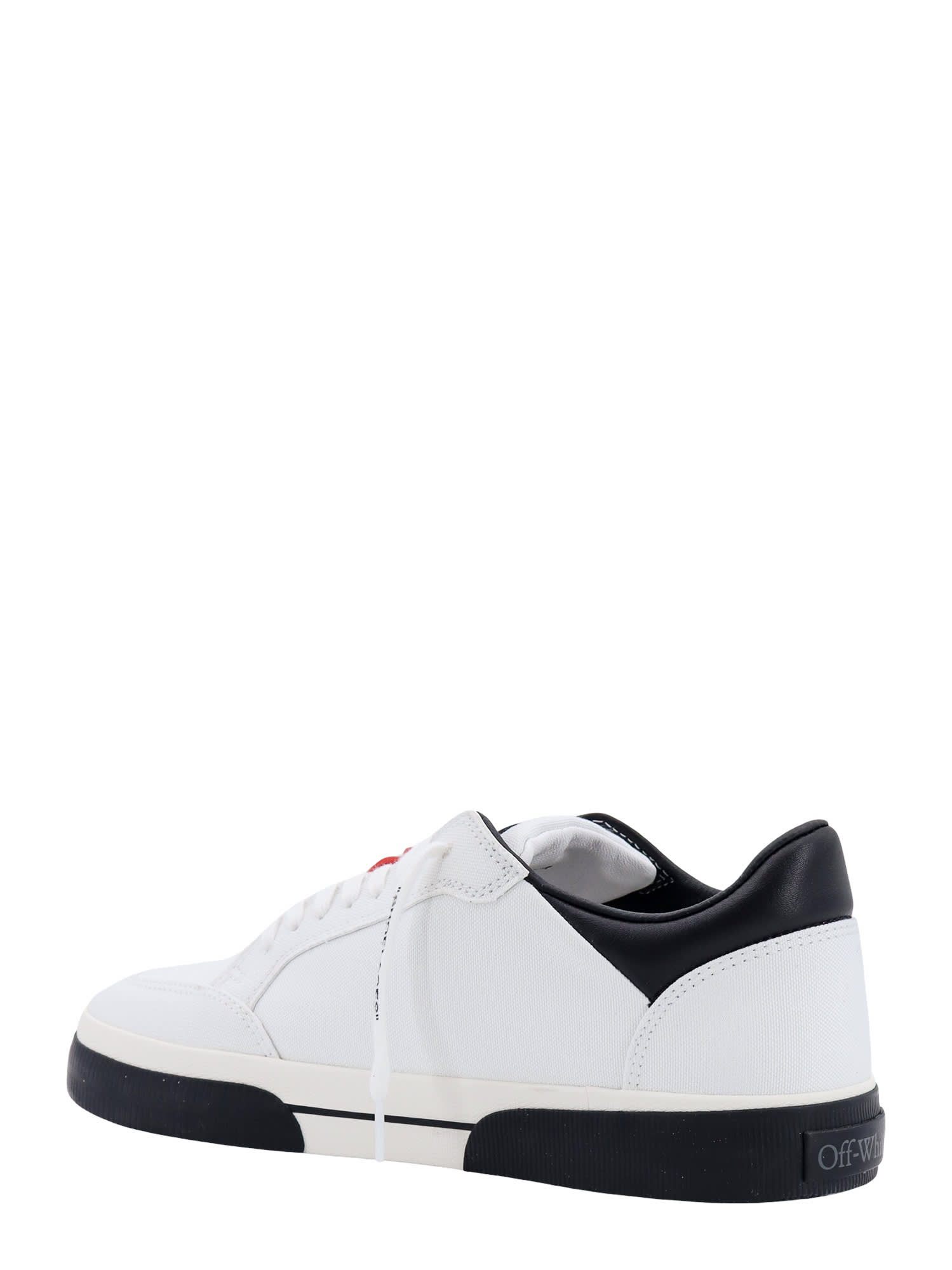 Shop Off-white New Low Vulcanized Sneakers In White Black (black)