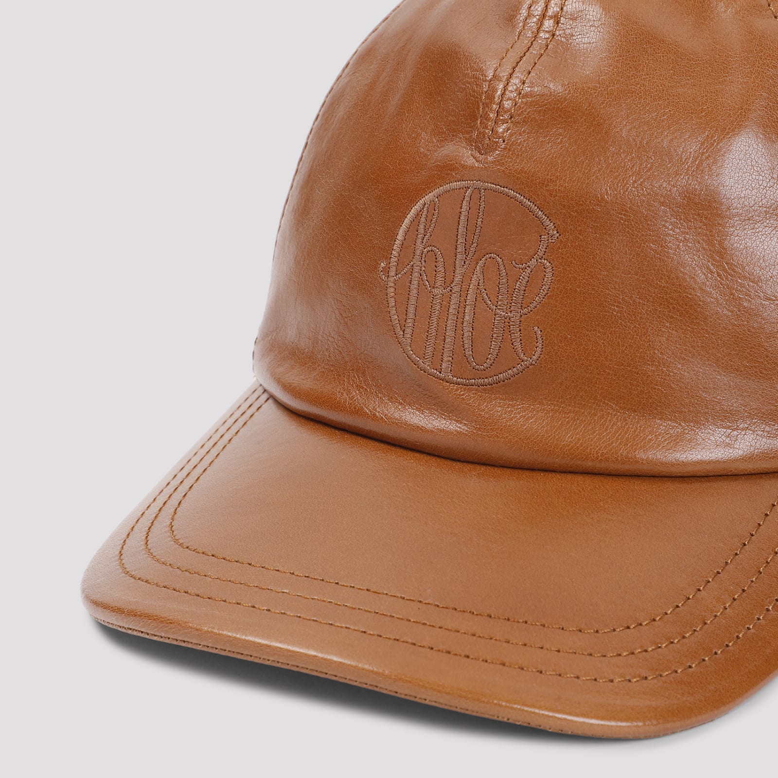 Shop Chloé Swing Cap In M Clay Brown