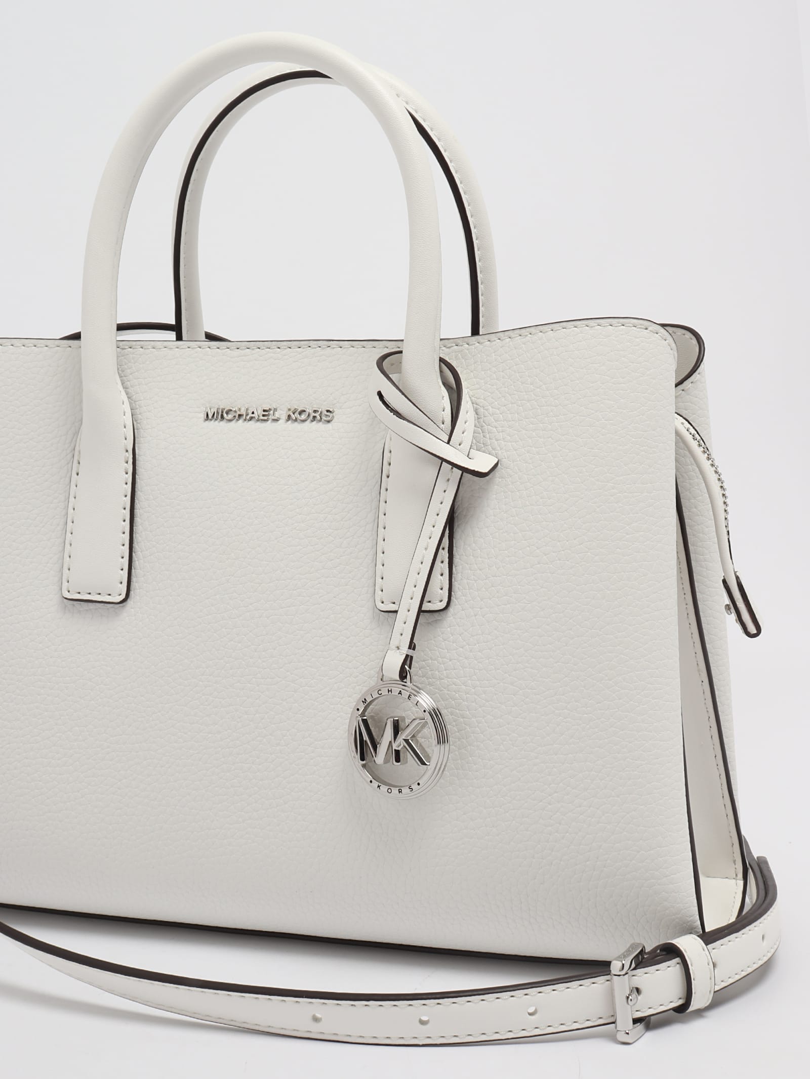 Shop Michael Kors Ruthie Tote In Bianco