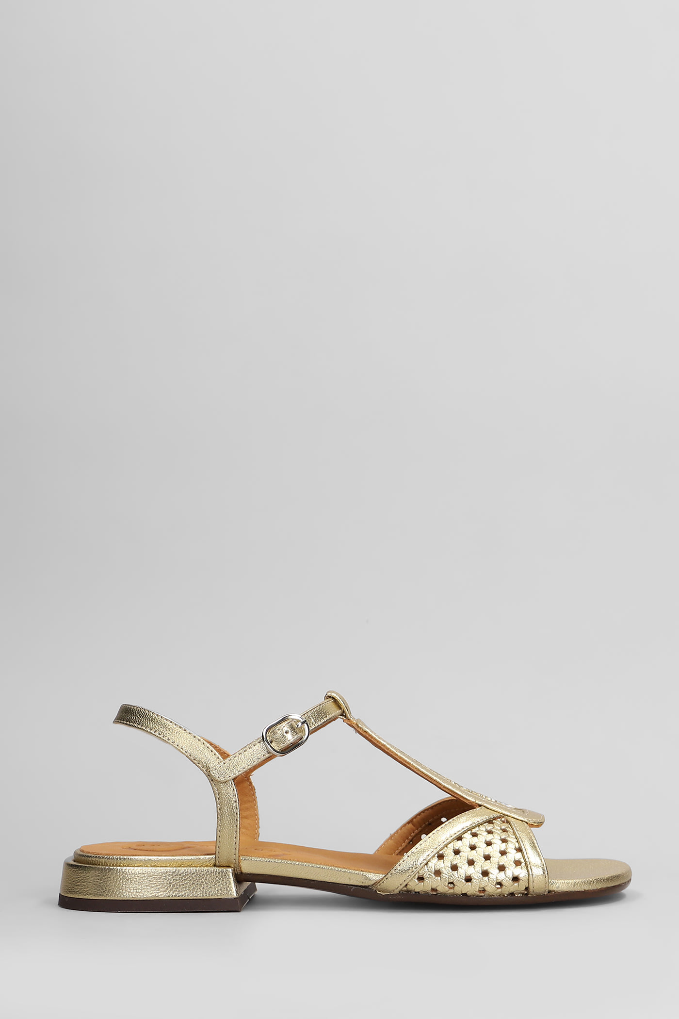 Slipper-mule In Gold Leather