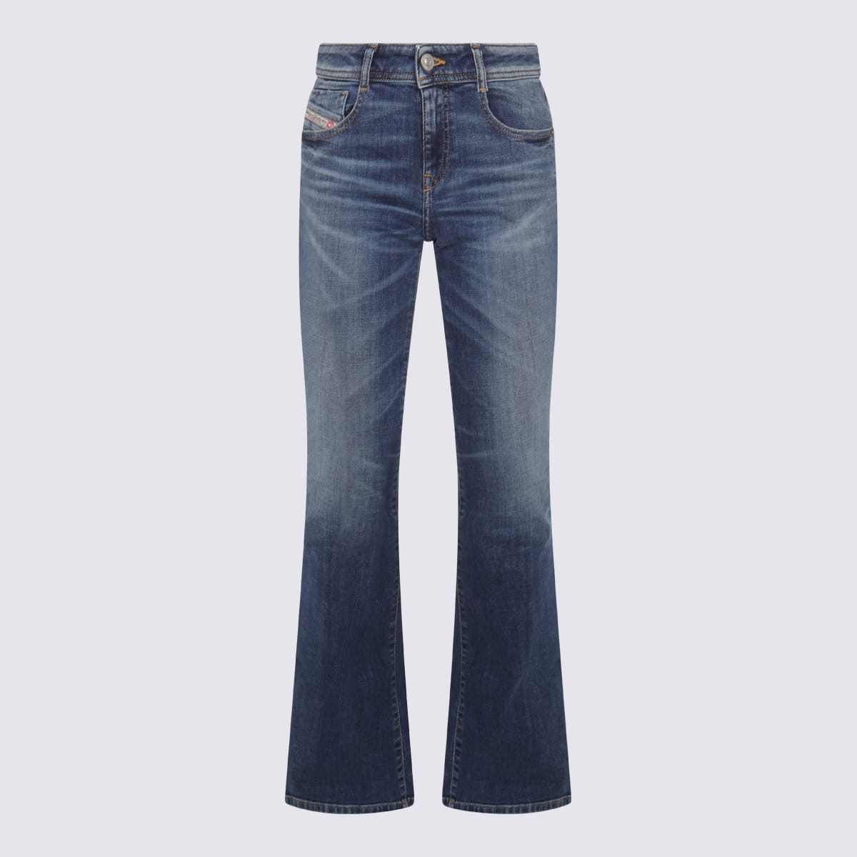 Diesel Straight Fit Trousers Belt Loops In Blue