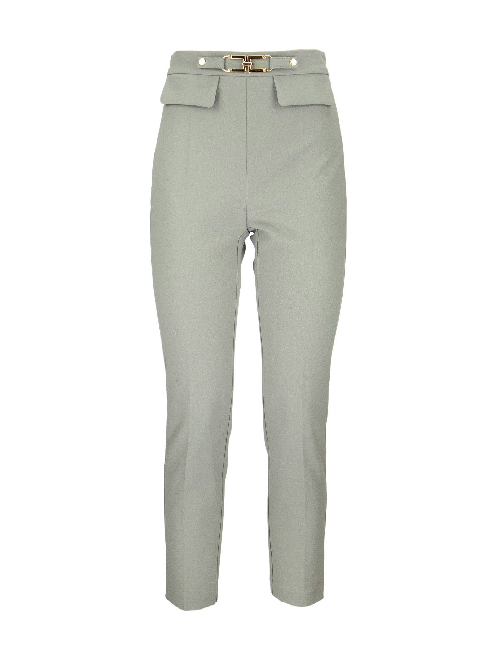 Elisabetta Franchi Skinny Trousers With Clamp Accessory