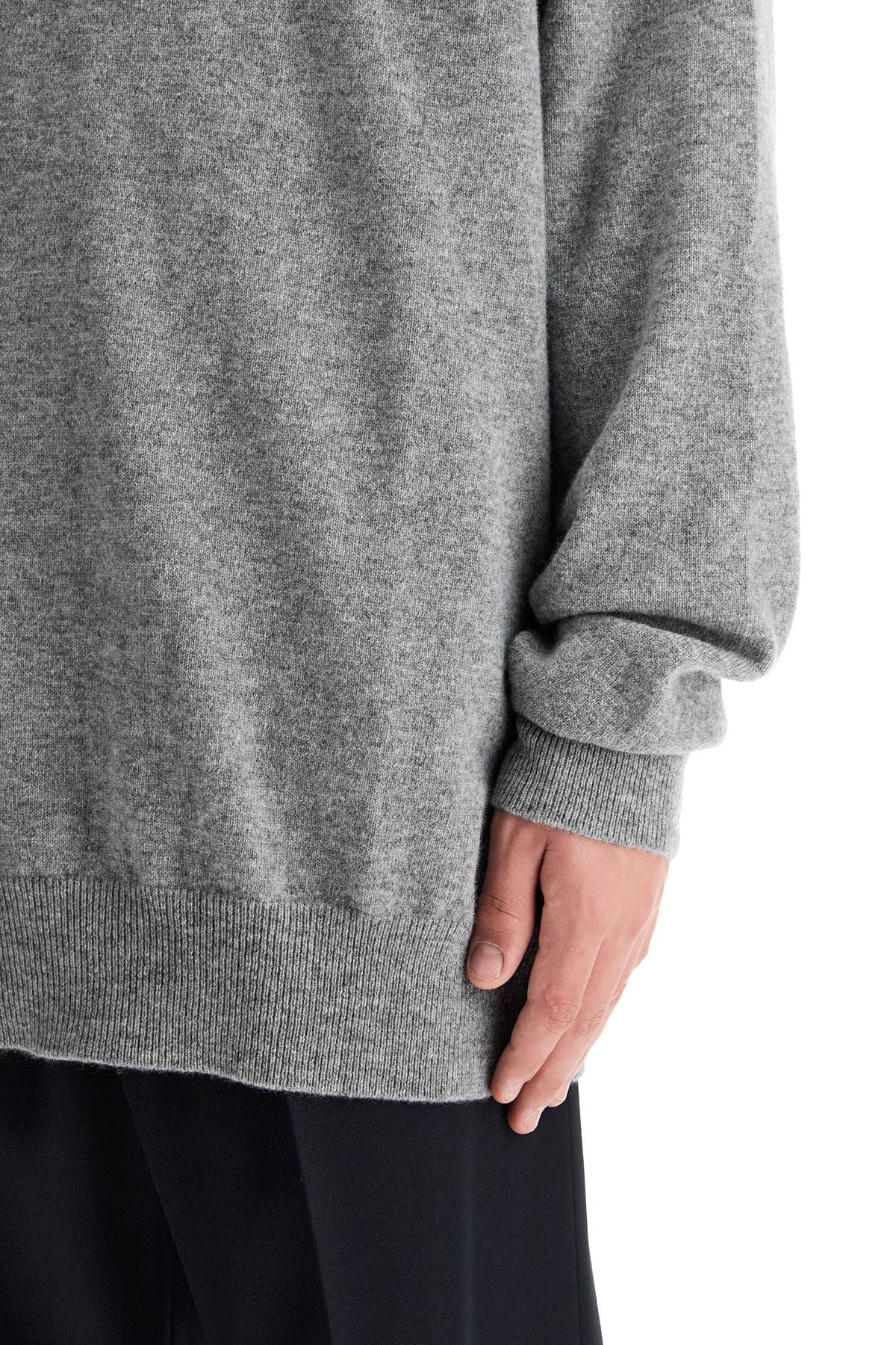 Shop Comme Des Garçons Shirt Wool Yarn Pullover Sweater In Grey (grey)