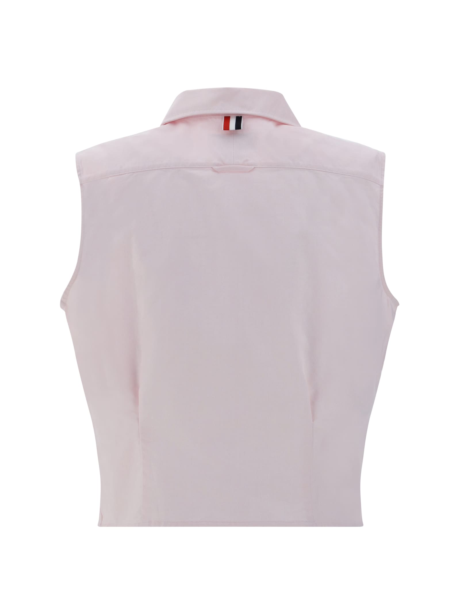 Shop Thom Browne Sleveless Shirt In Pink