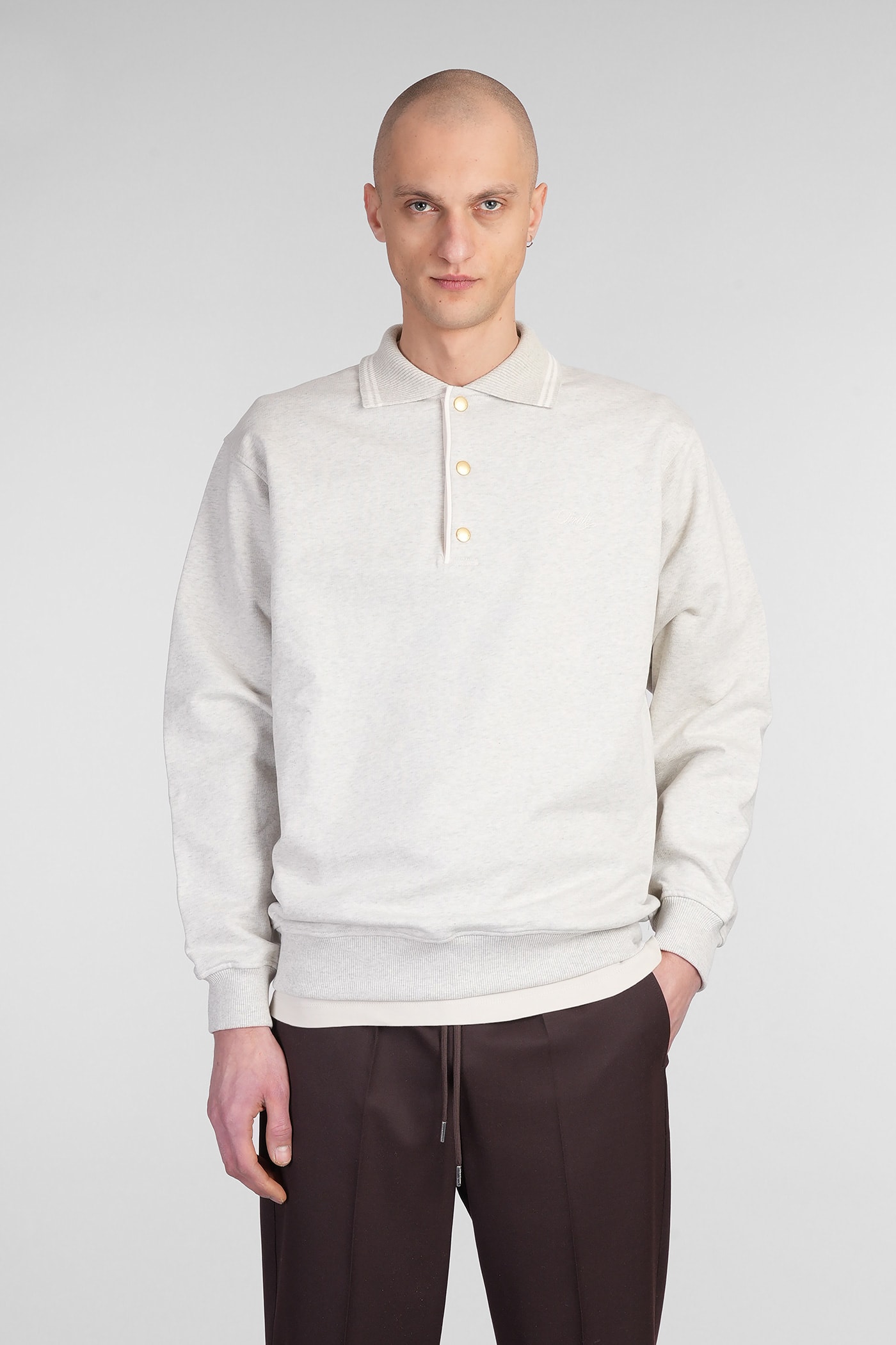 Polo In Grey Cotton