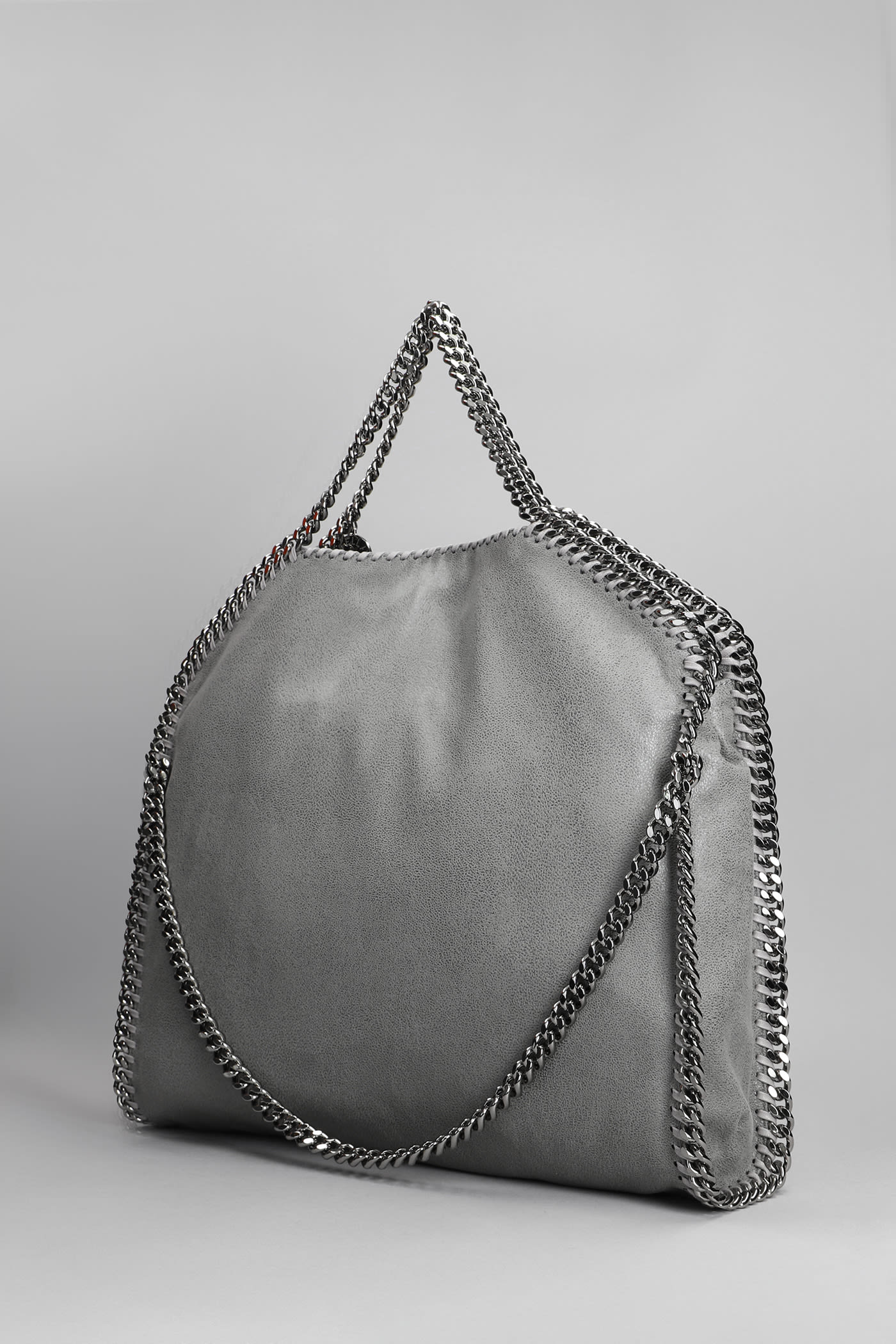 Shop Stella Mccartney Falabella Shoulder Bag In Grey Faux Leather