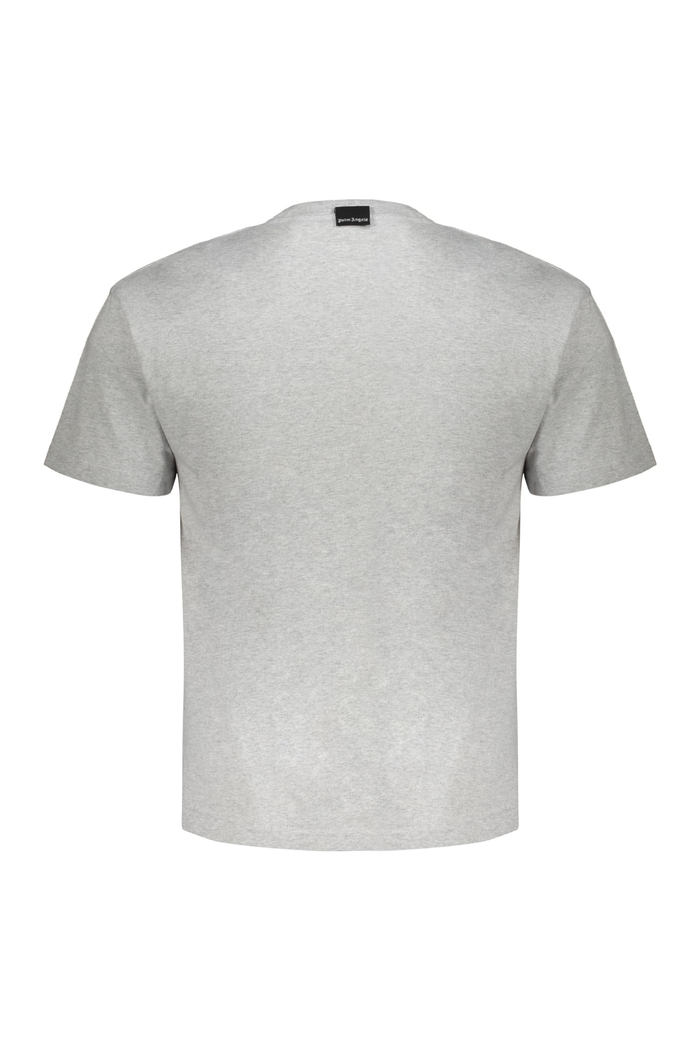 Shop Palm Angels Cotton T-shirt In Grey