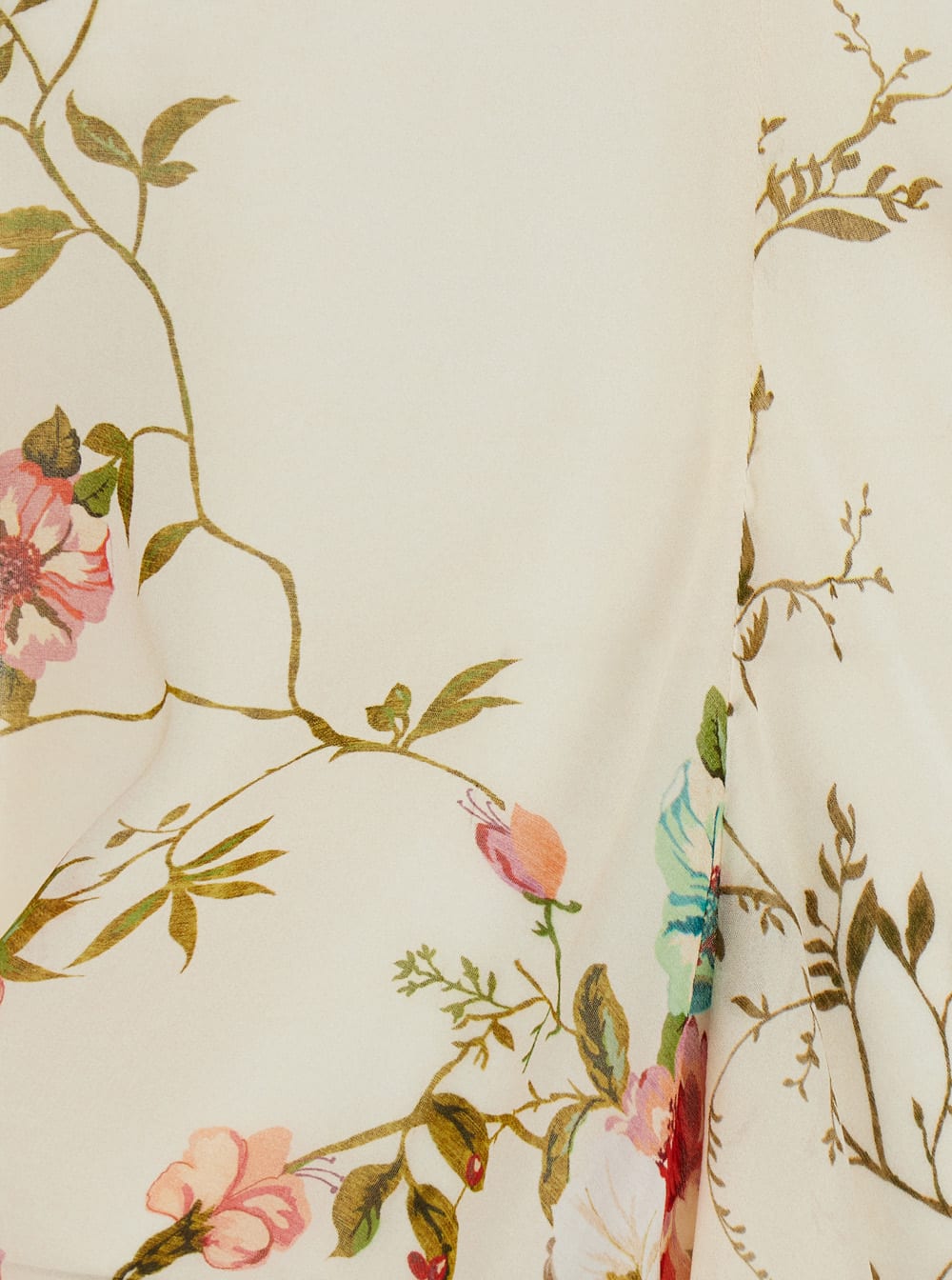 Semicouture Multicolor Top With V Neck And All-over Floral Print In Viscose Woman In Multicolor