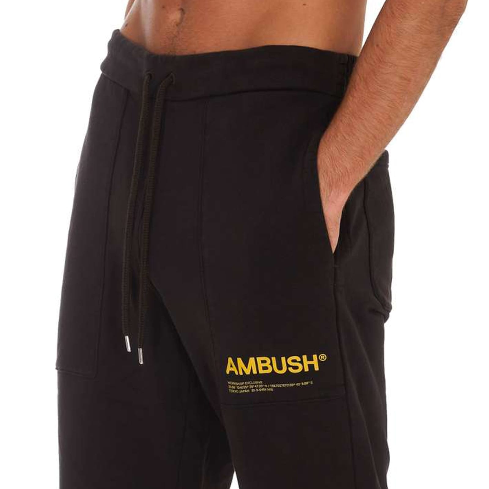 Shop Ambush Cotton Logo Sweatpants In Brown