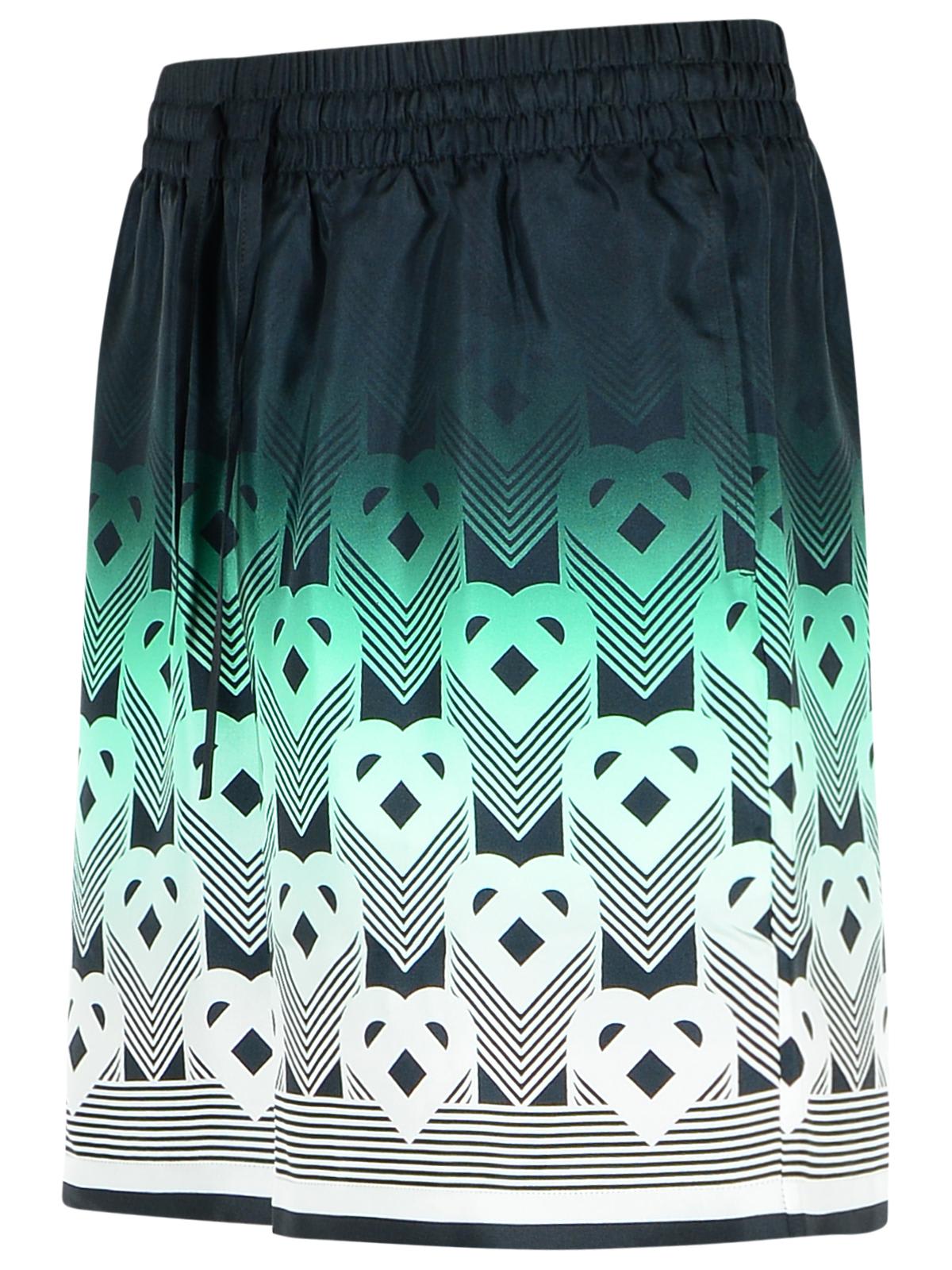 Casablanca Silk Bermuda Shorts Featuring Elastic Waistband In Multi