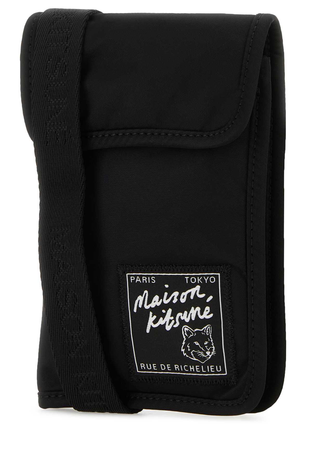 Shop Maison Kitsuné Black Nylon Phone Case