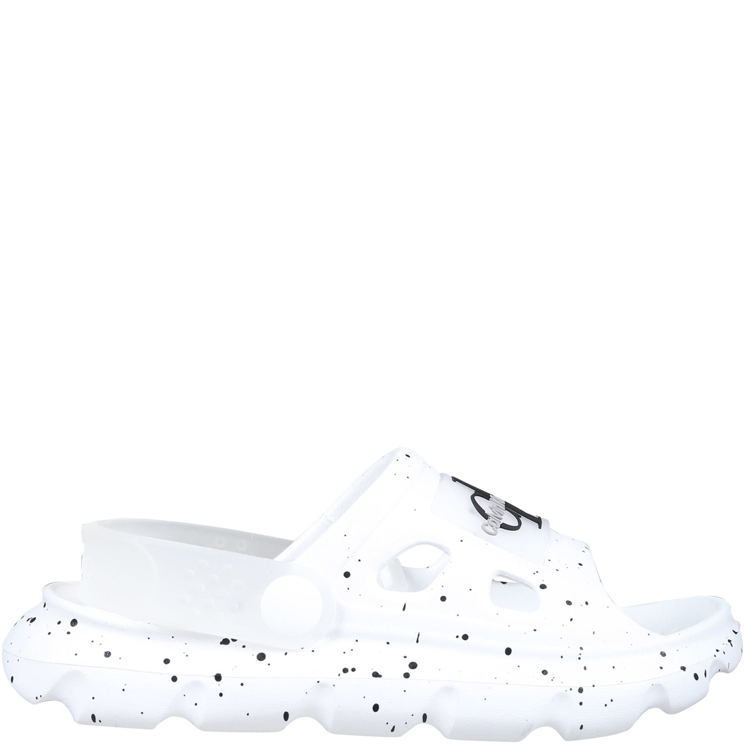 Shop Calvin Klein White Sandals For Kids With Logo