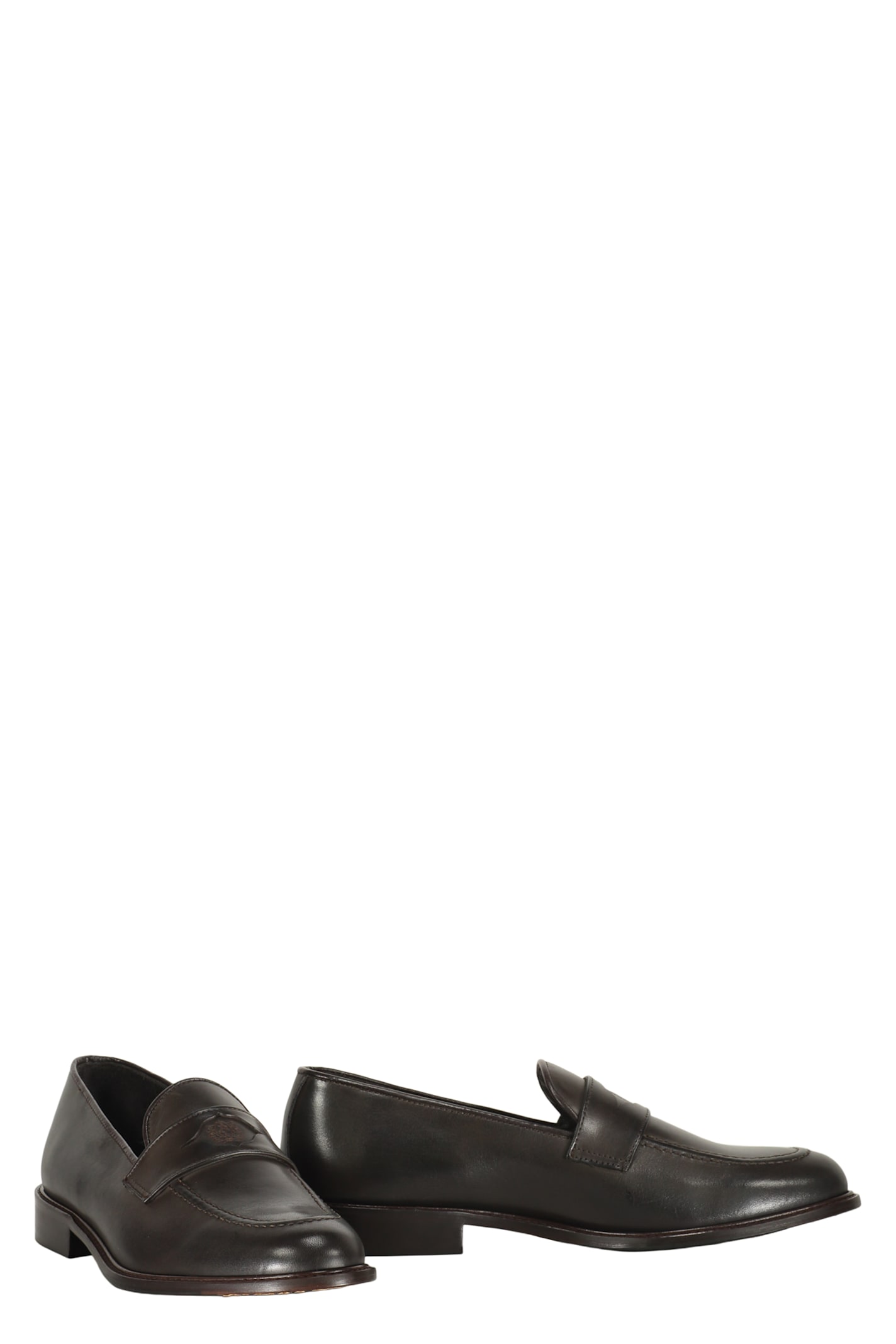 Bruno Magli Calfskin Loafers In Brown