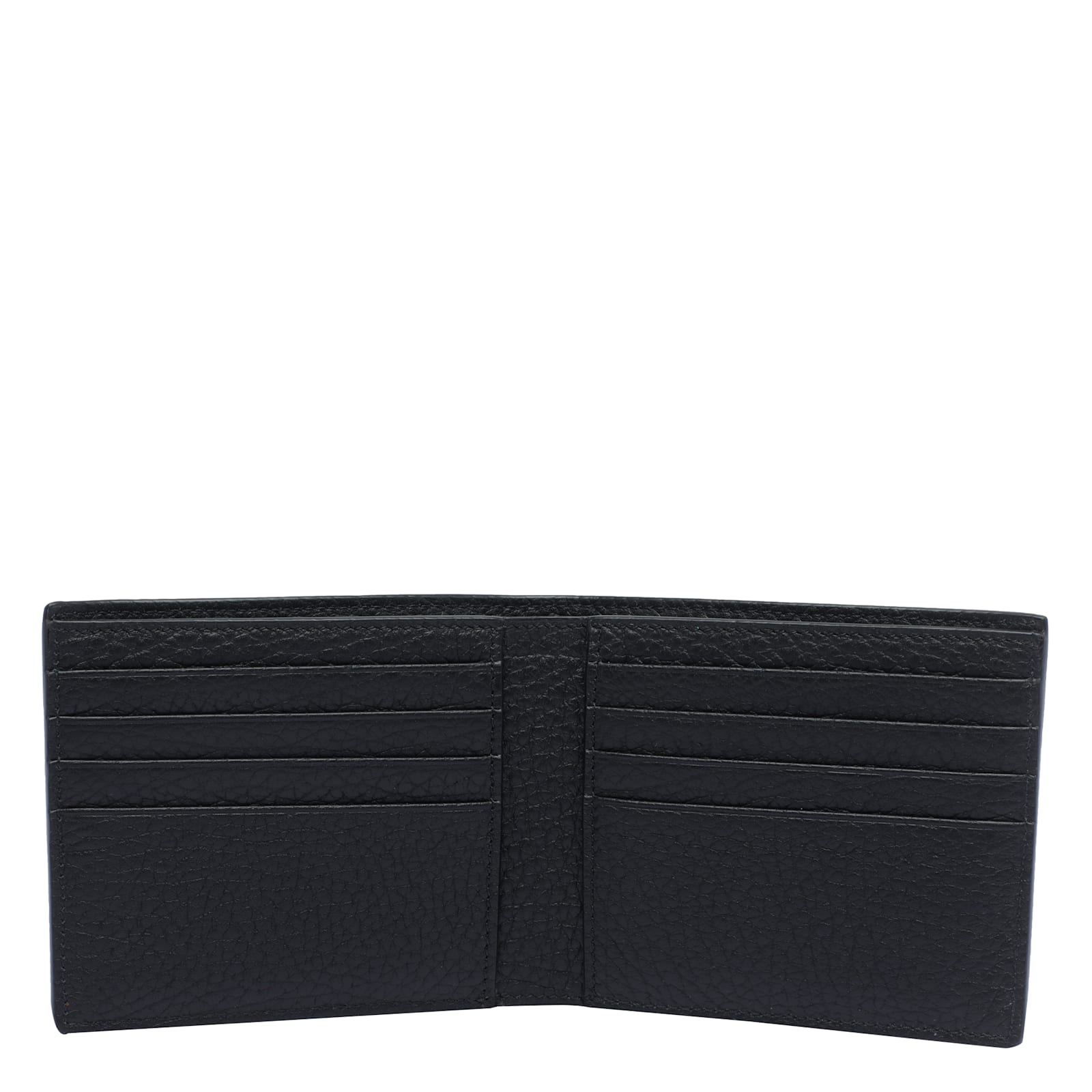 Tom Ford Printed Deer Leather Elongated T Line Classic Bifold Wallet With Coin Slot Accessories In Black
